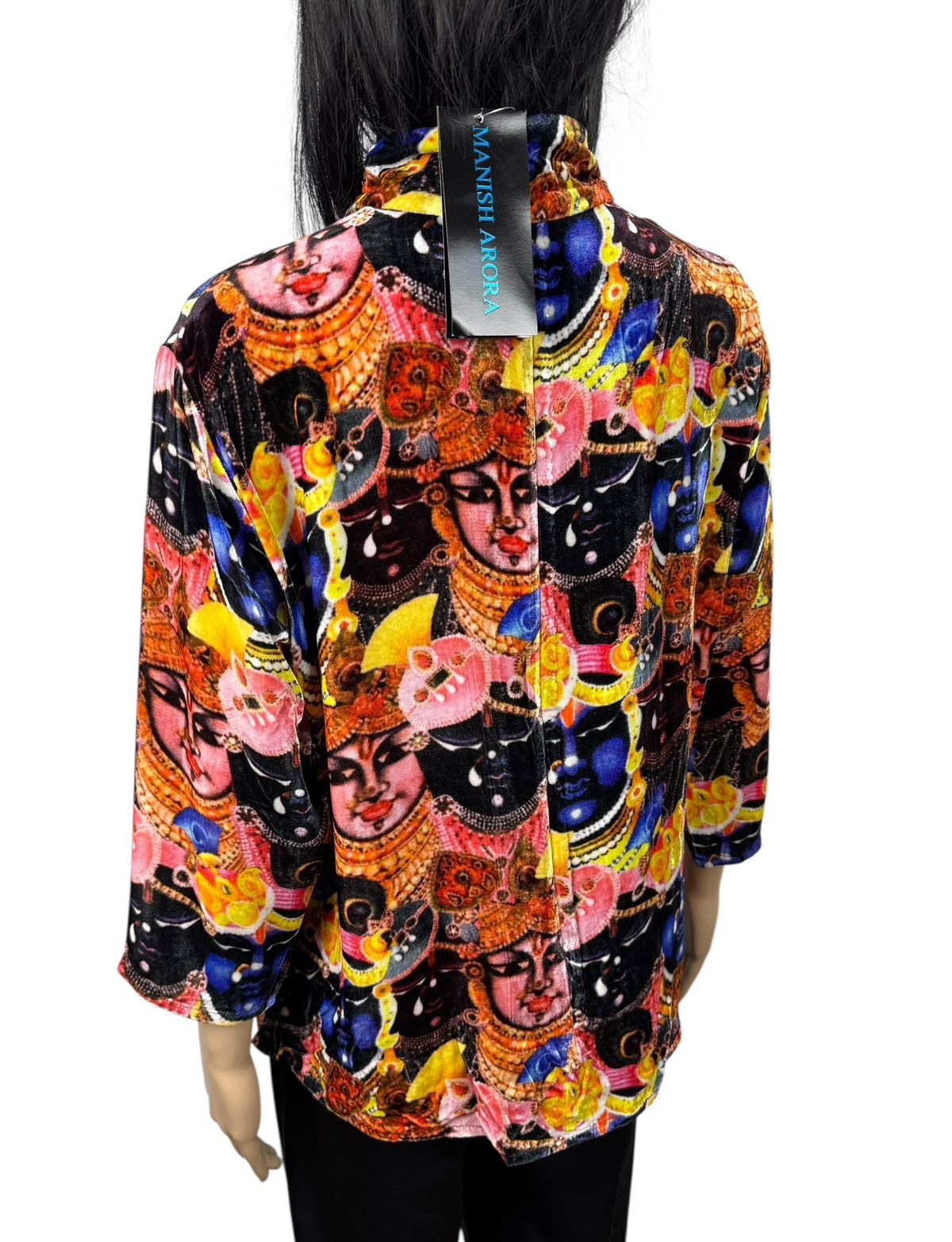 Manish Arora Manish Arora Printed Blouse 100% Silk Mock Neck India size L Size L / US 10 / IT 46 - 6 Thumbnail