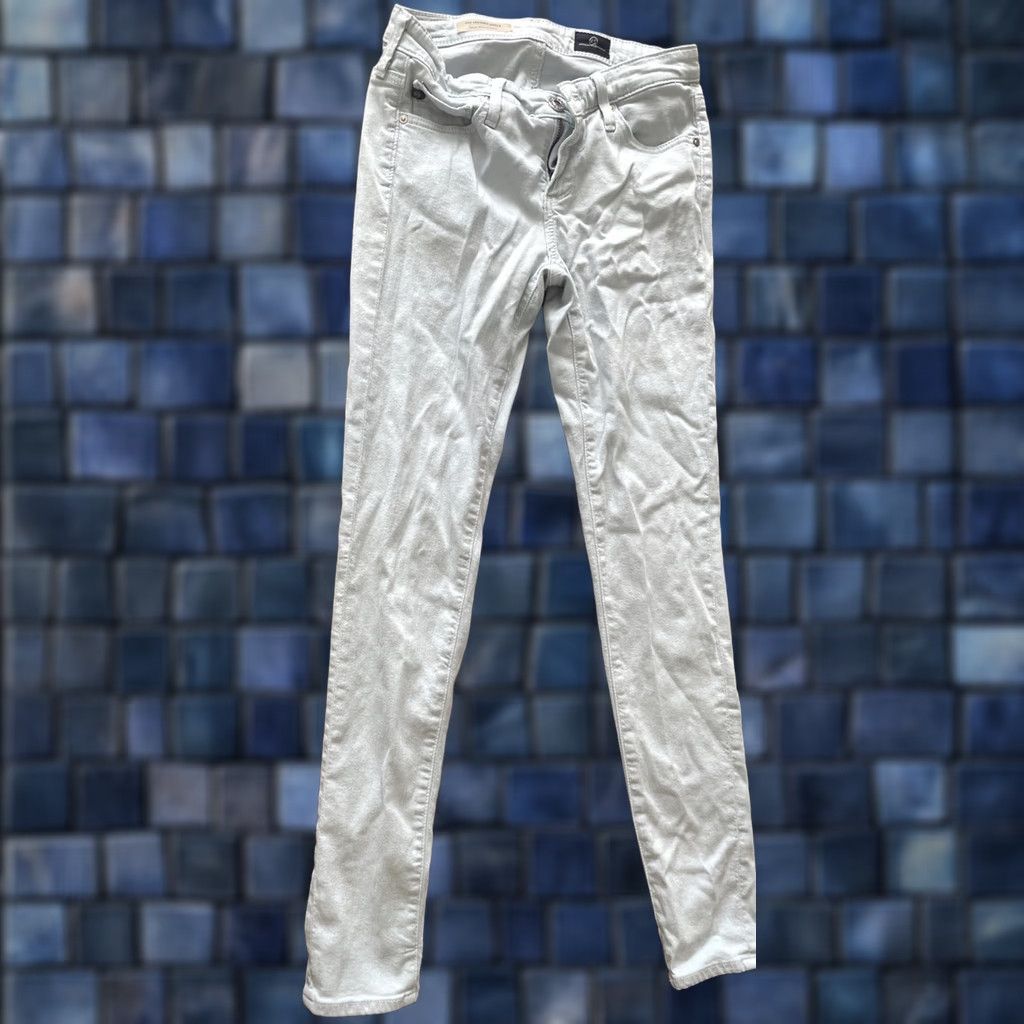 AQUA AG Adriano Goldschmied The Legging Ankle Super Skinny Women 25R Aqua MADE USA Jeans Blue 5-Pocket Logo Size 42" / US 20 - 1 Thumbnail