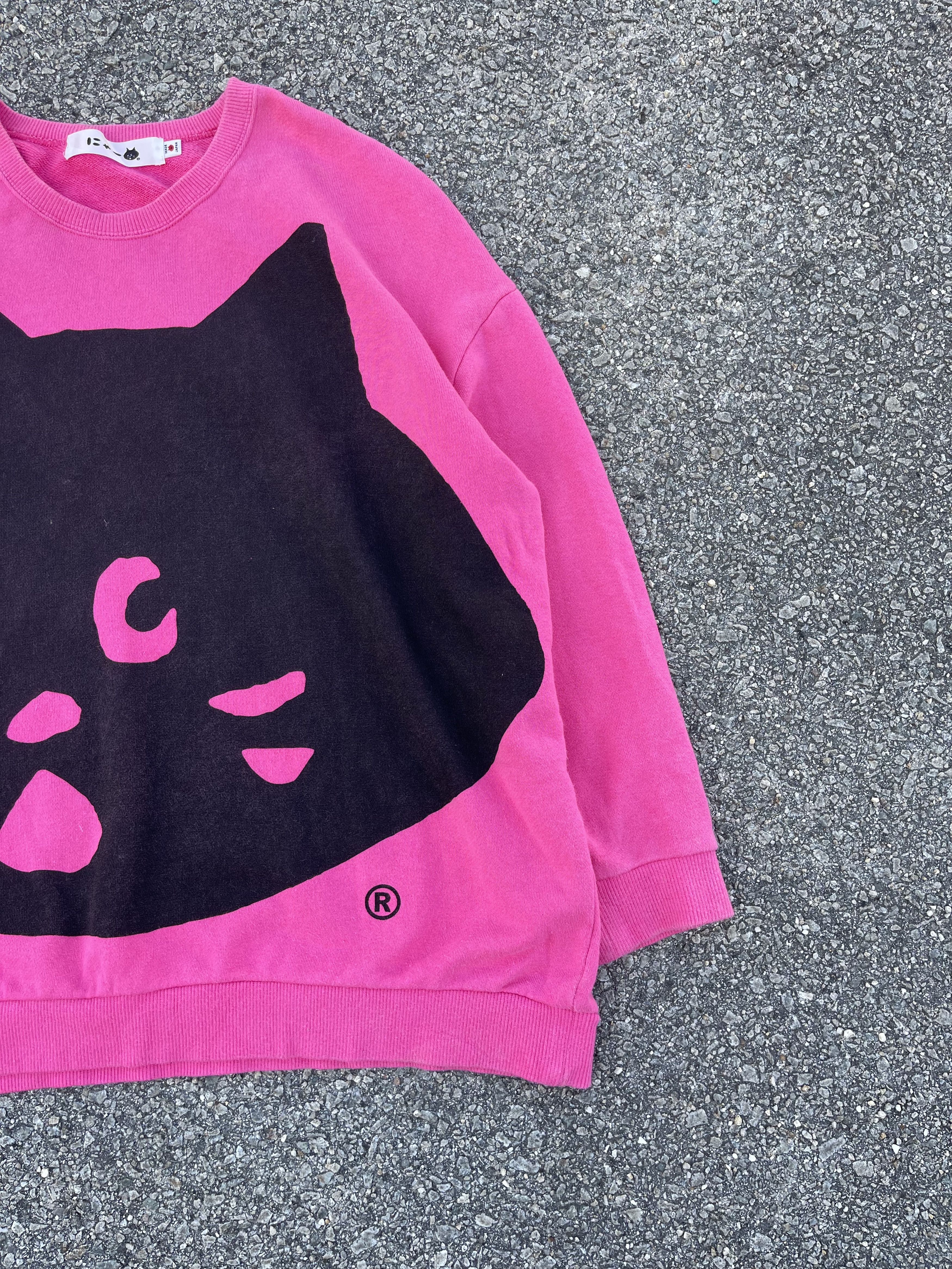 Issey Miyake Ne-ney Big “Nya” Cat Face Pink Jumper Pullover Travis Scott Size US M / EU 48-50 / 2 - 3 Thumbnail