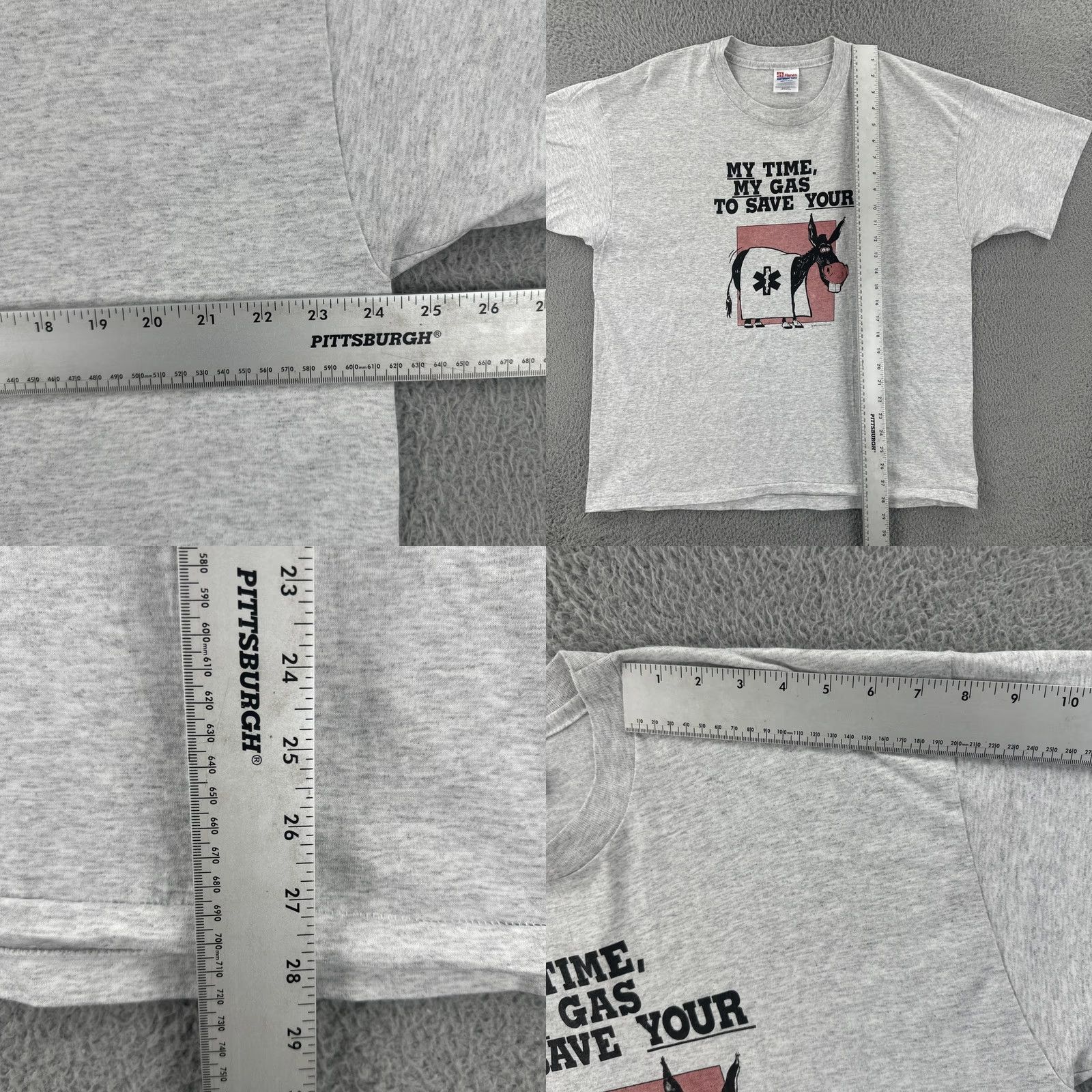 Hanes VINTAGE Hanes Men’s XL Gray T Shirt Made In USA 80s Funny Graphic Print Tee EUC Shirt Mens XL Gray 80s Funny Graphic Print Art Holiday? Size US XL / EU 56 / 4 - 9 Thumbnail