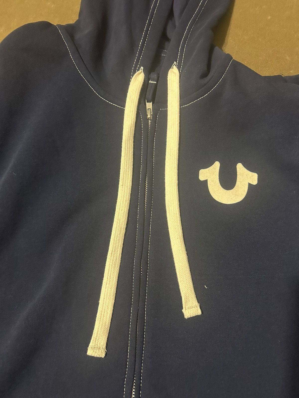 True Religion True Religion Men’s Buddha Navy Zip-Up Hoodie Size US XL / EU 56 / 4 - 4 Thumbnail