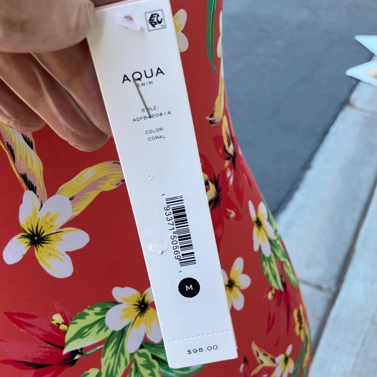 Aquascutum Aqua Coral Floral One-Piece Swimsuit Size ONE SIZE - 3 Thumbnail