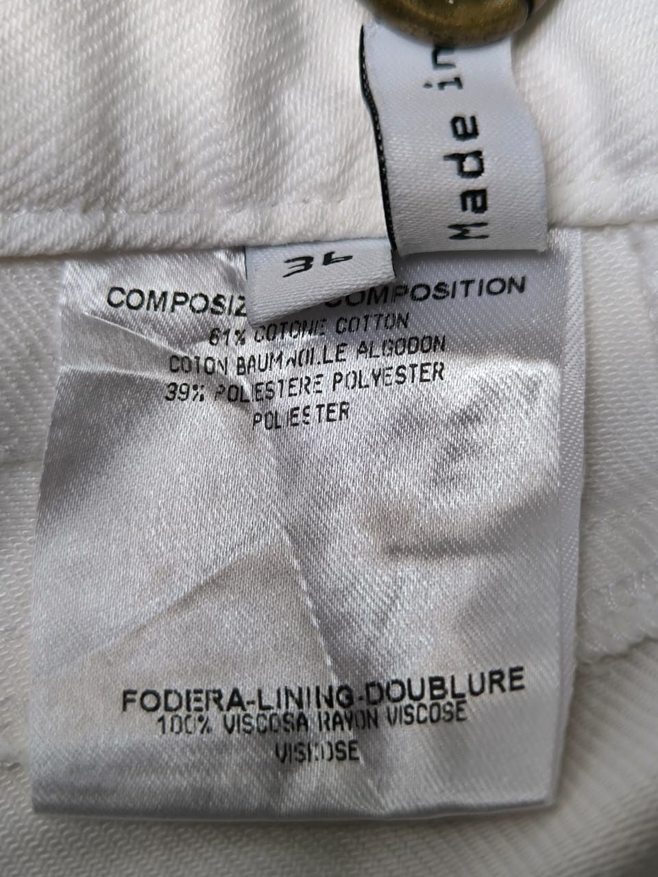 Balenciaga × Vintage White Pants Black Striped Balenciaga Size 25" / US 0 / IT 36 - 11 Thumbnail