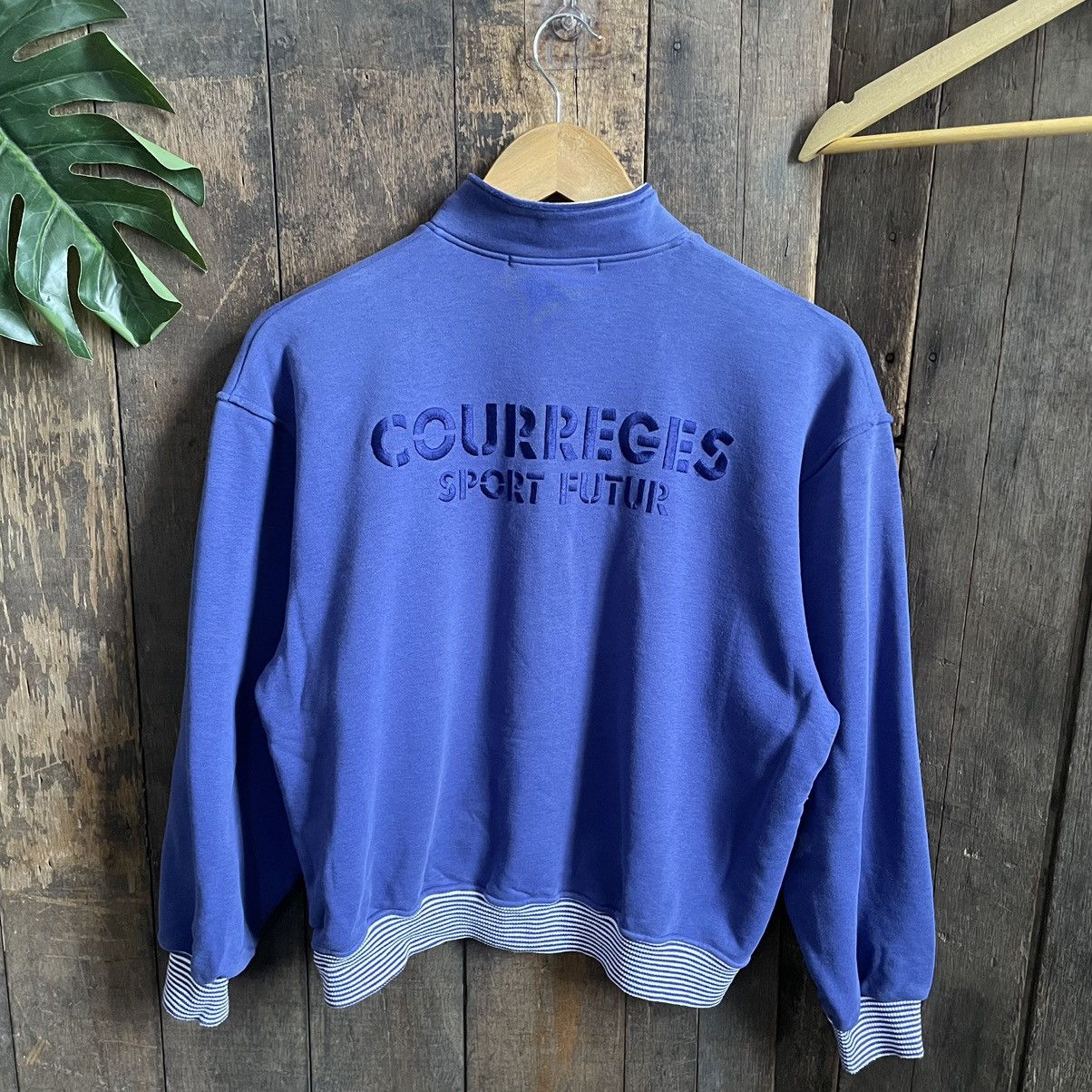 Courreges × Vintage Vintage Courreges Half zipper Sweatshirt Size M / US 6-8 / IT 42-44 - 3 Thumbnail