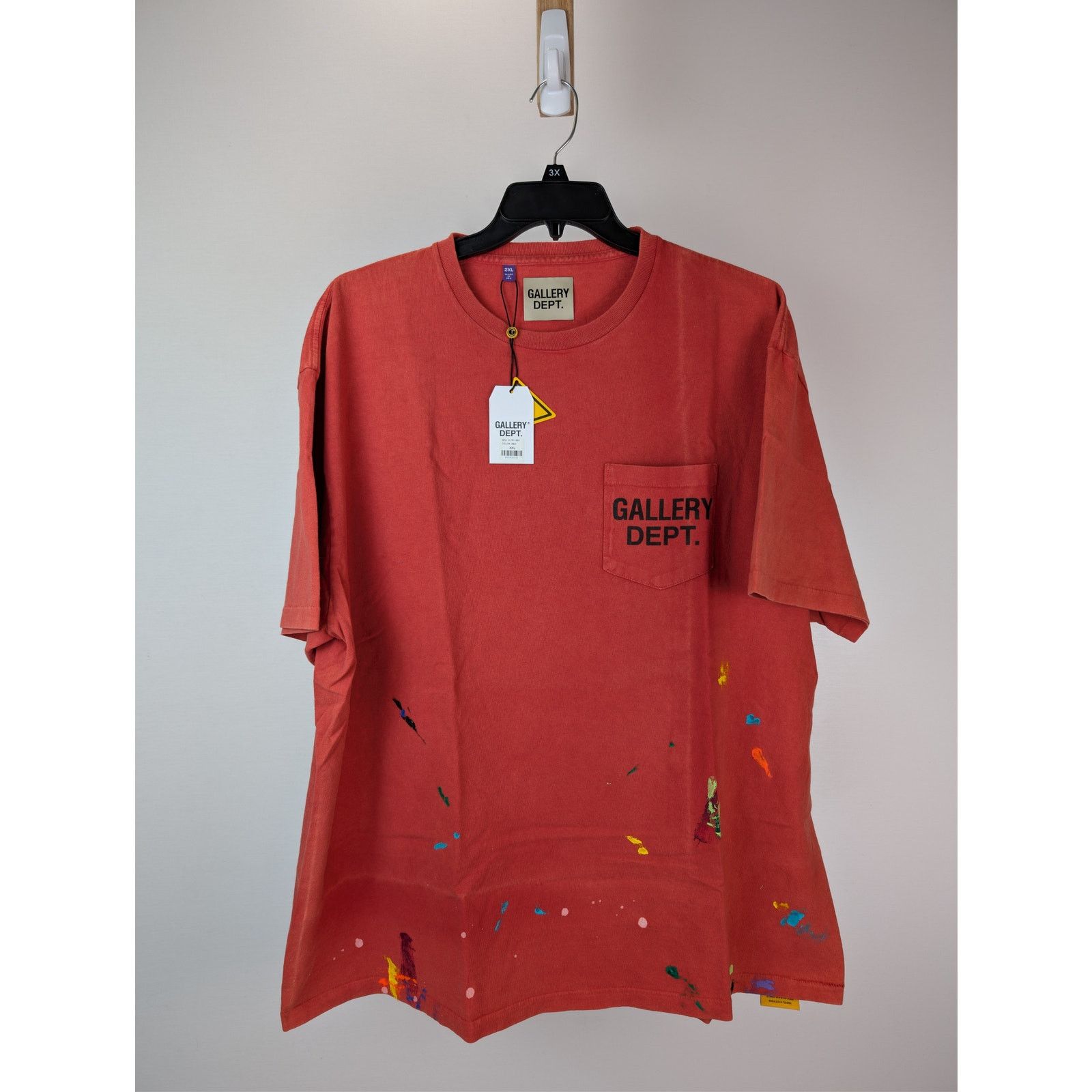 Gallery Dept. o1rshd1 Vintage Logo Painted Tee Shirt in Red Size US XXL / EU 58 / 5 - 2 Thumbnail