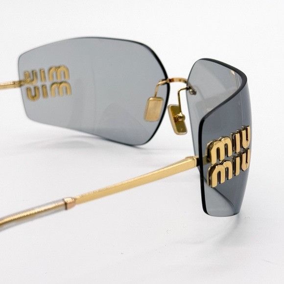 Miu Miu NEW SMU 54Y 5AK30B MIU MIU GOLD GREY WOMEN SUNGLASSES MU54YS Size ONE SIZE - 8 Thumbnail