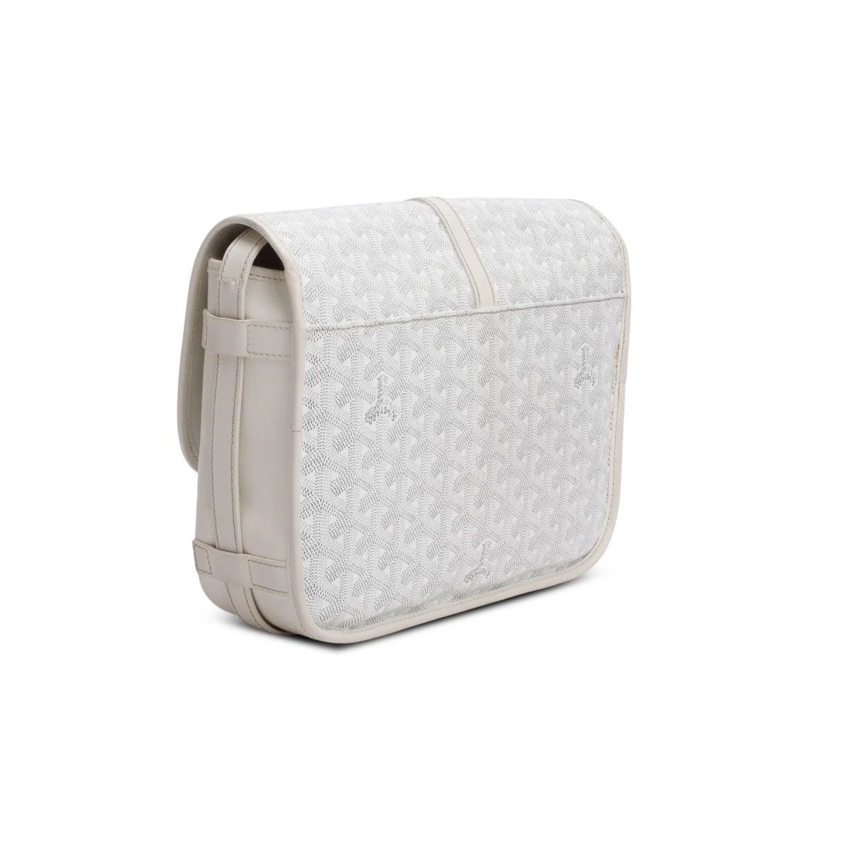 Goyard GOYARD 2021 White Leather & Monogram Canvas Belvedere II Size ONE SIZE - 6 Thumbnail