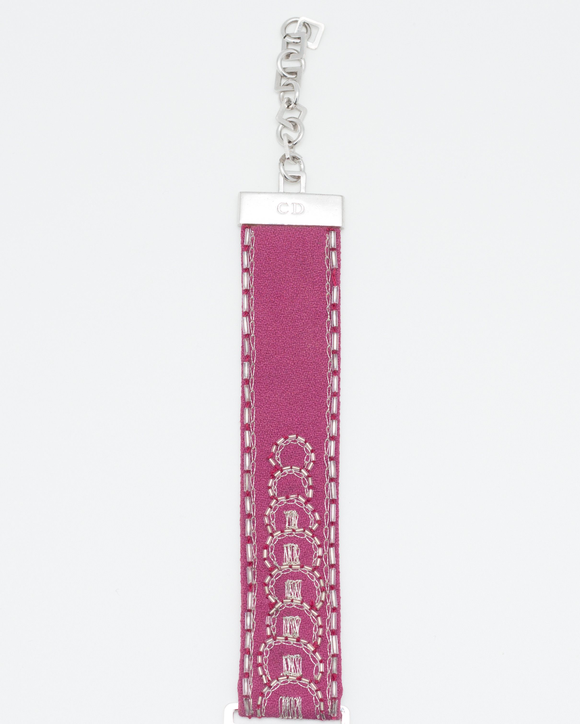 Dior Galliano Era Vintage Embroidered Logo Choker Rare Y2K Size ONE SIZE - 4 Thumbnail