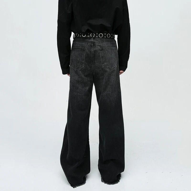 Jean Whiskered Washed Wide Leg Denim Jeans Grunge Streetwear Size US 28 / EU 44 - 4 Thumbnail
