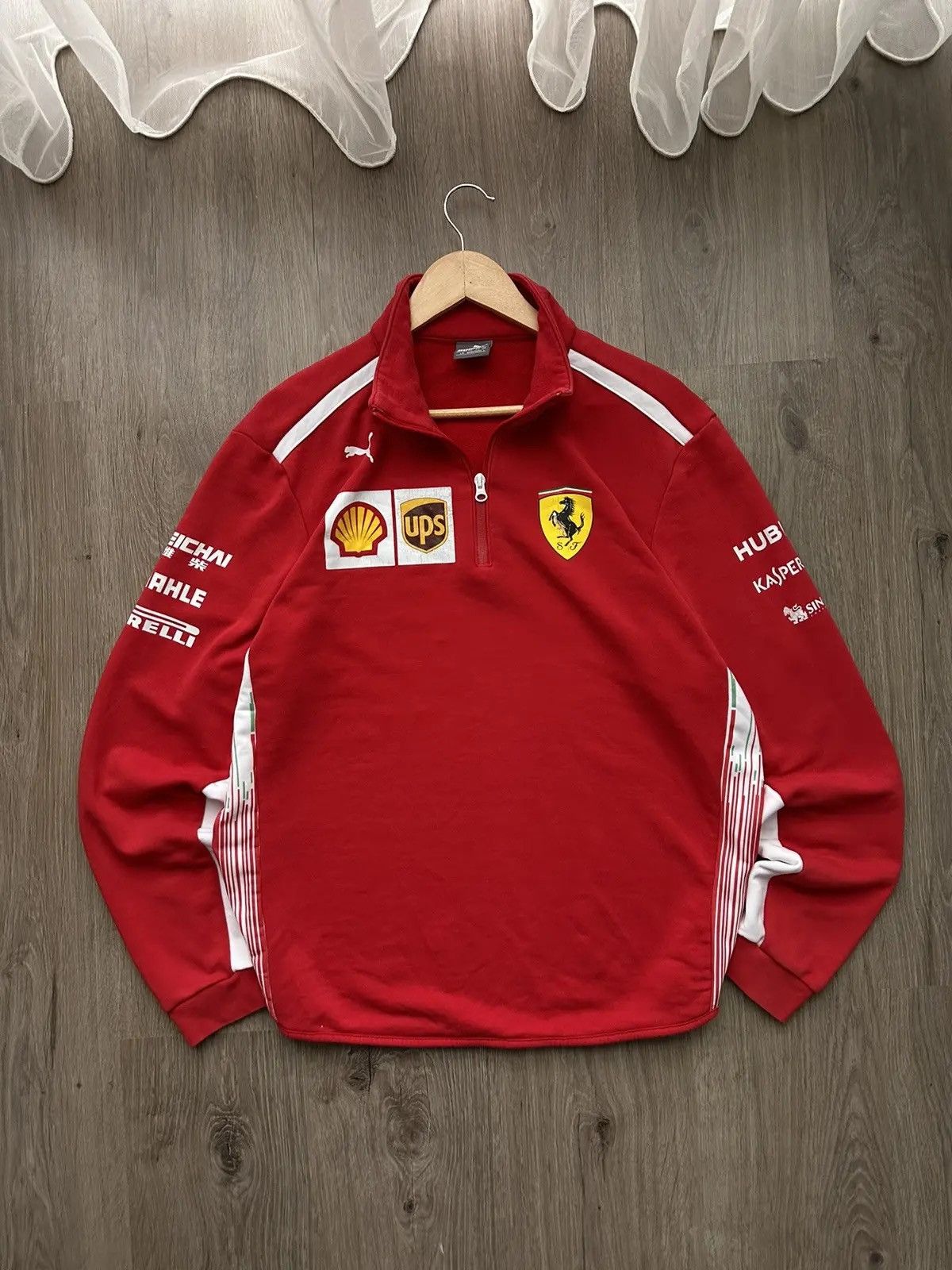 Ferrari × Formula 1 Vintage Ferrari Racing Red Rugby Sweatshirt Formula Uno Size US L / EU 52-54 / 3 - 3 Thumbnail