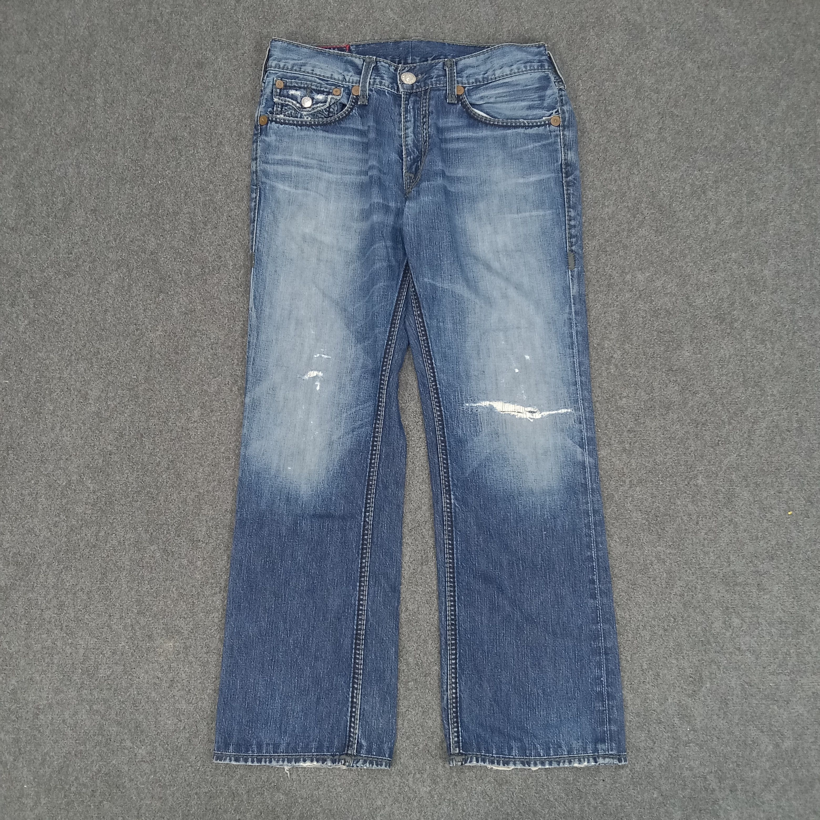 True Religion × Vintage True Religion American Brand Distressed Denim Jeans Size US 35 - 6 Thumbnail