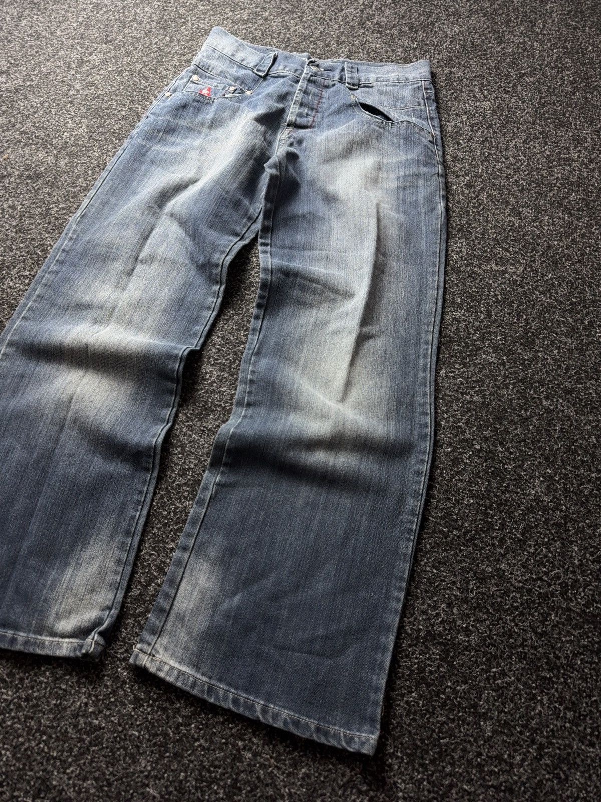 Le Coq Sportif Vintage Retro 00s Le Coq Sportif Straight Jeans Y2K Denim Size US 31 - 3 Thumbnail