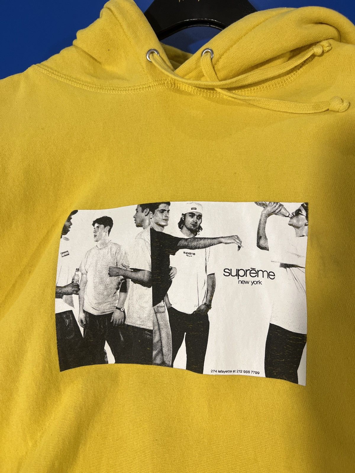 image of Supreme Yellow 100% Cotton Hoodie, Men's (Size XL)