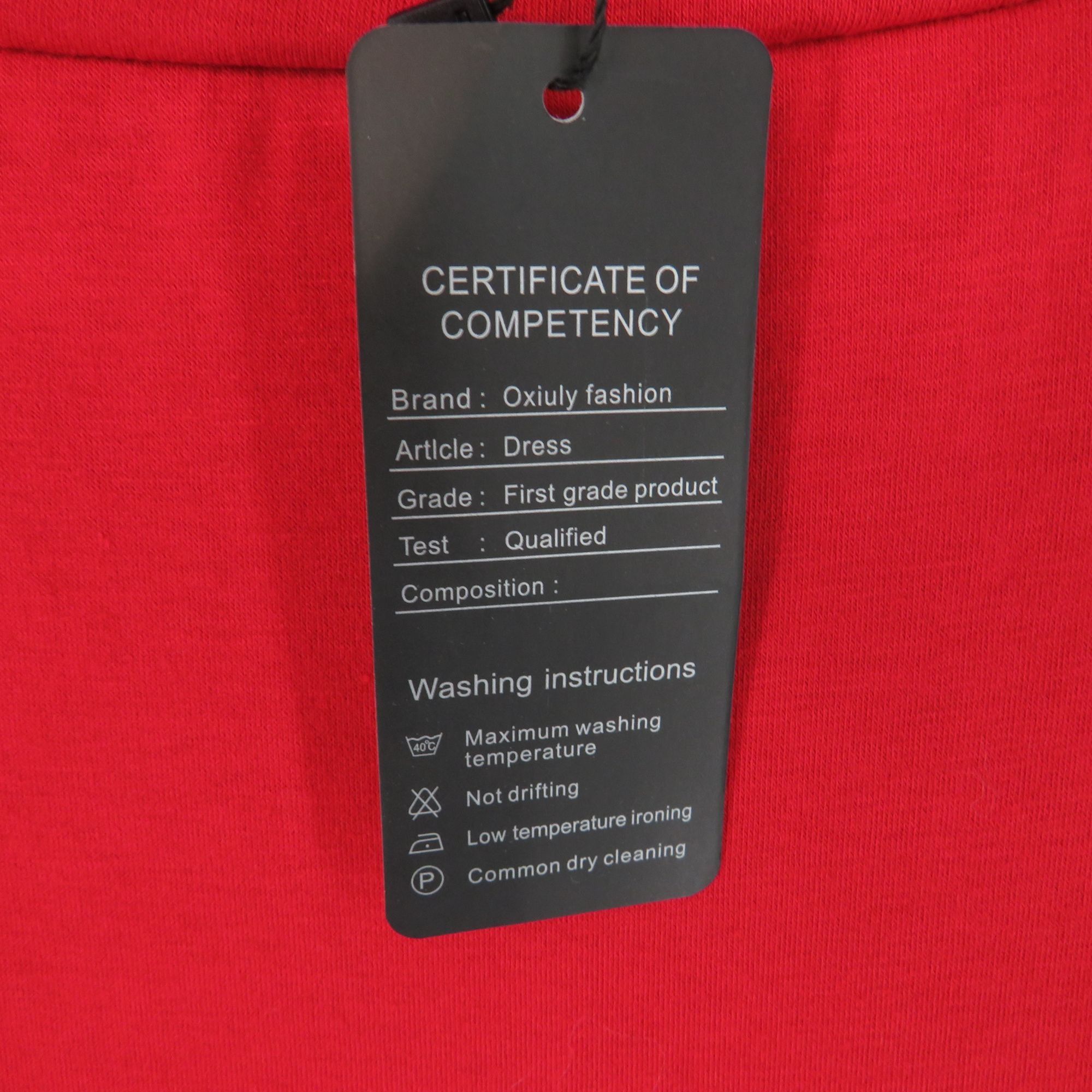 Other Oxiuly Fashion Women's Red 3/4 Sleeve A-Line Dress Small NWT Size S / US 4 / IT 40 - 5 Thumbnail
