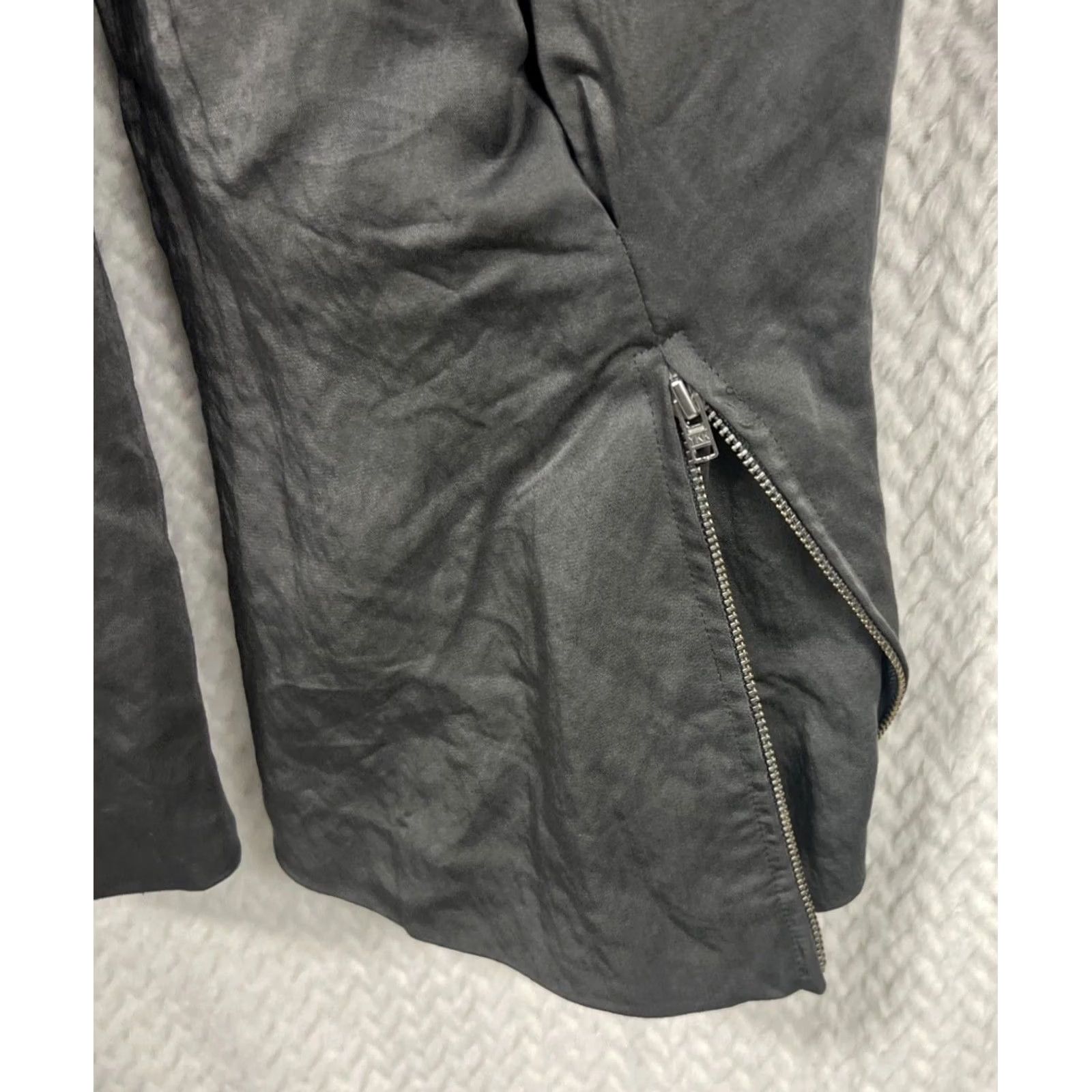 Donna Karan Donna Karan Shiny Satin Viscose Cargo Pants Size 14 Shadow Gray MSRP 95 Size 36" / US 14 / IT 50 - 6 Thumbnail
