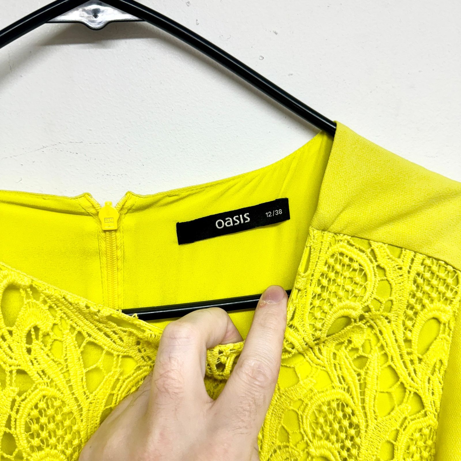 Oasis yellow lace dress best sale