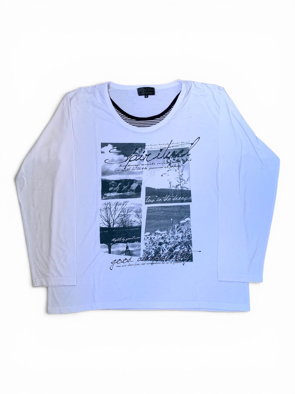 Japanese Brand 2000s japanese archive beaumere y2k longsleeve tee poem Size US L / EU 52-54 / 3 - 1 Thumbnail