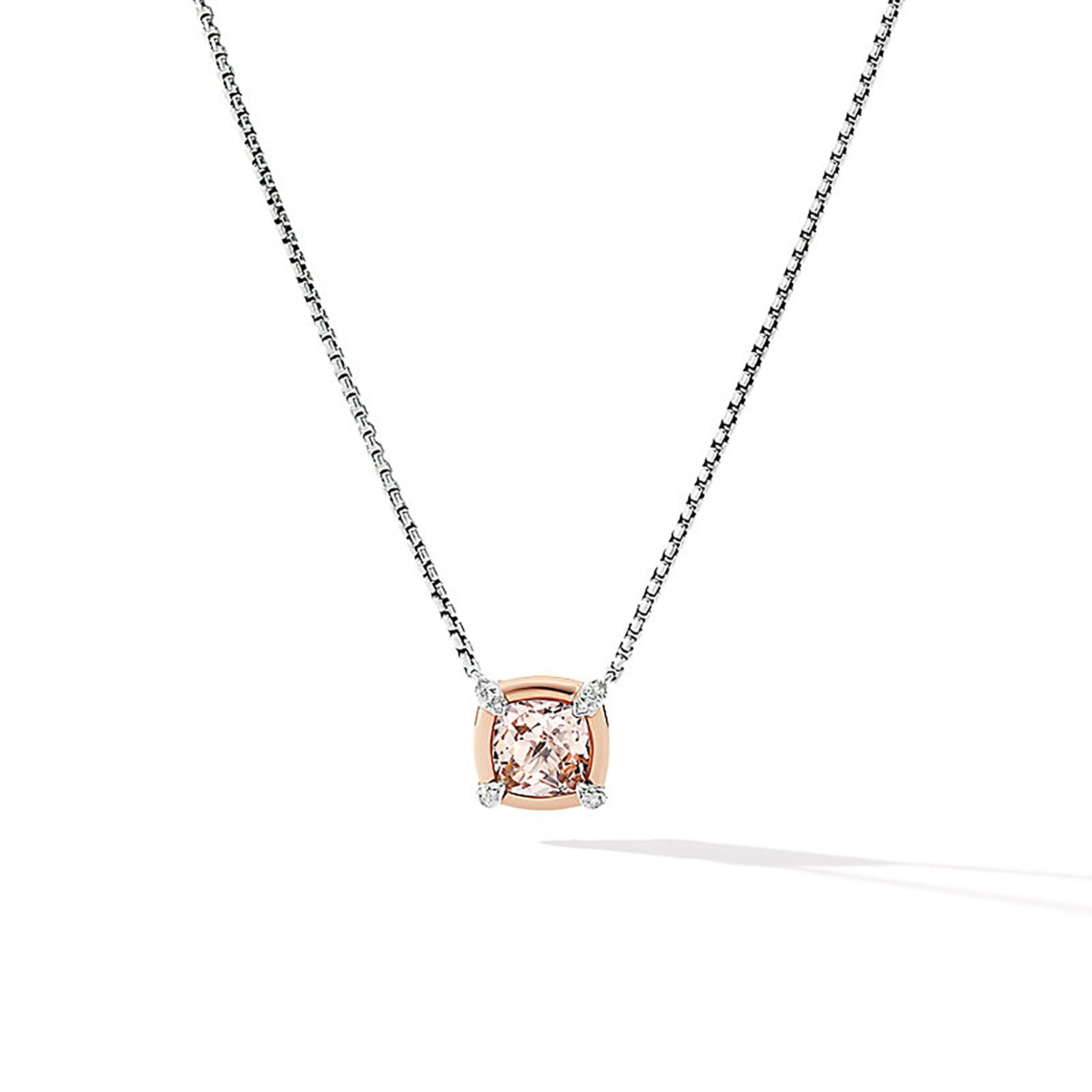 David Yurman o1w1db10525 N17114D Necklace in Silver with 18K Rose Gold Size ONE SIZE - 1 Thumbnail