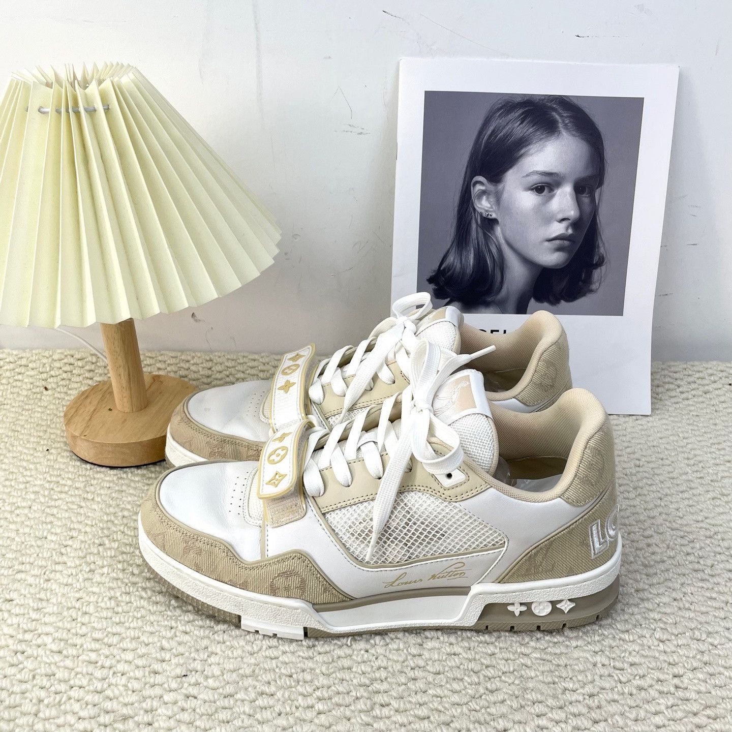Louis Vuitton Louis Vuitton Training Beige Lowtop Sneakers Men Size US 6 / EU 39 - 1 Thumbnail