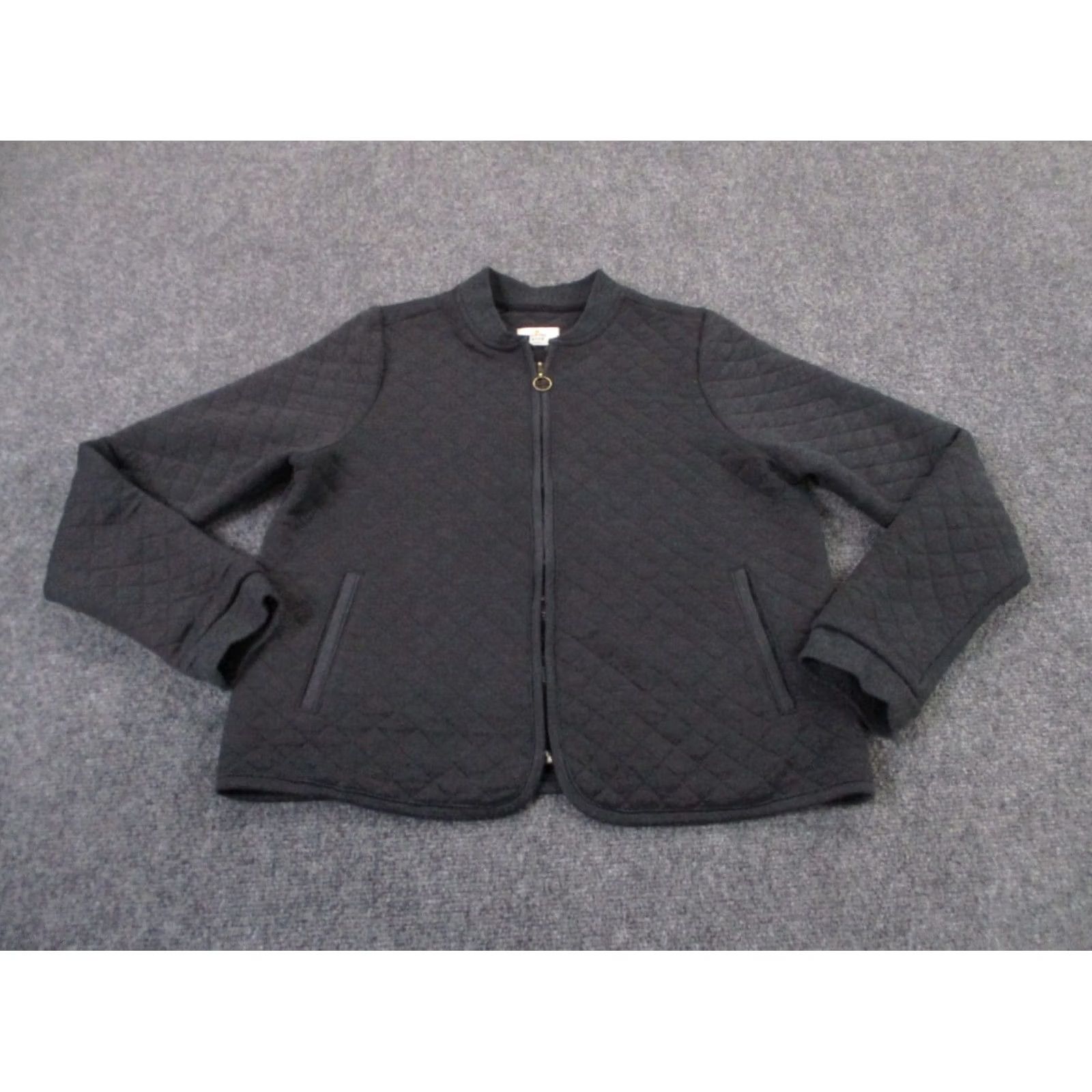 Marine Layer Marine Layer Jacket Womens L Quilted Outdoor Knit Full Zip Pockets Gray Size L / US 10 / IT 46 - 2 Thumbnail