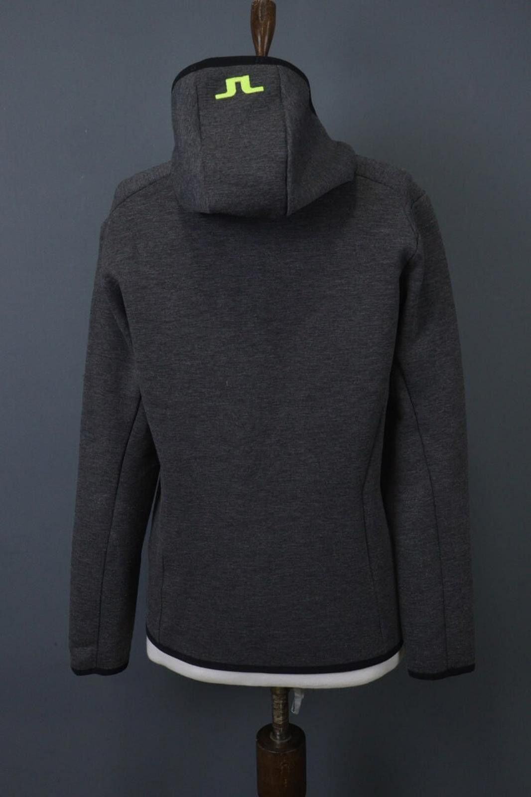 J.Lindeberg J.Lindeberg Gray Zipped Kangaroo Pockets Tech Hoodie Size L Size L / US 10 / IT 46 - 9 Thumbnail