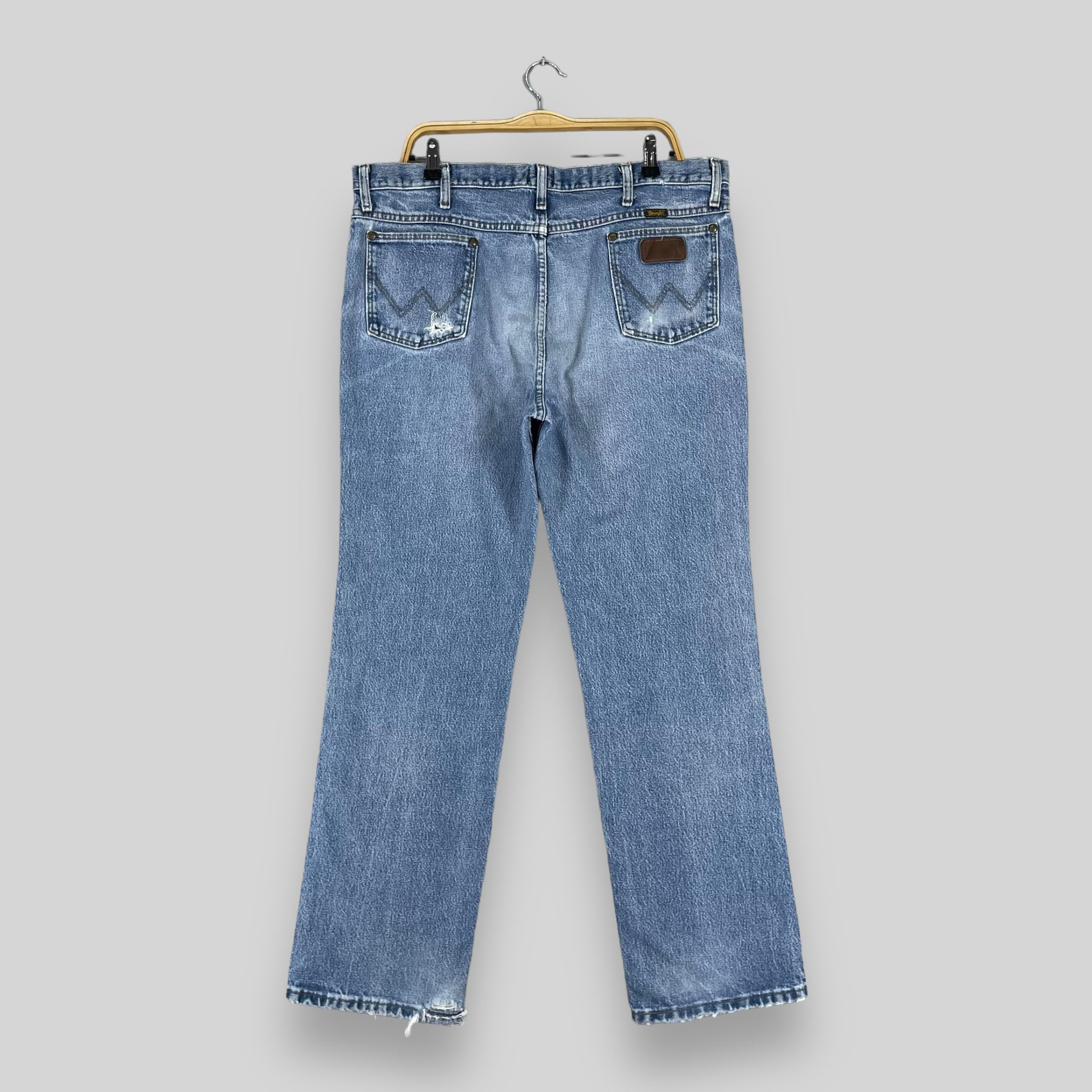 Vintage × Wrangler Size 38 Vintage Wrangler Distressed Ripped Pocket Jeans Size US 38 / EU 54 - 6 Thumbnail