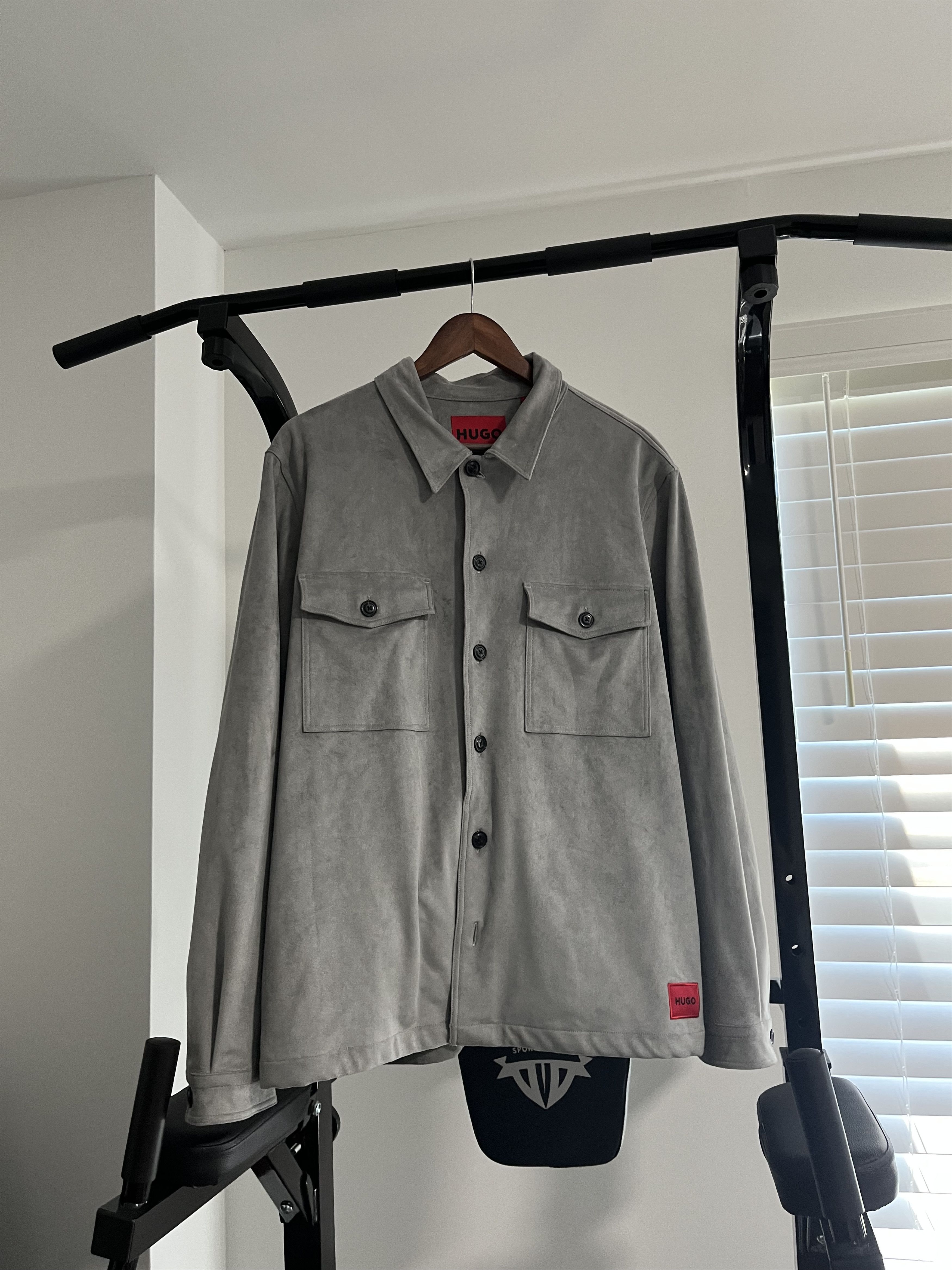 Hugo Boss Hugo Boss Faux Grey Suede Jacket - 4 pockets Size US L / EU 52-54 / 3 - 5 Thumbnail