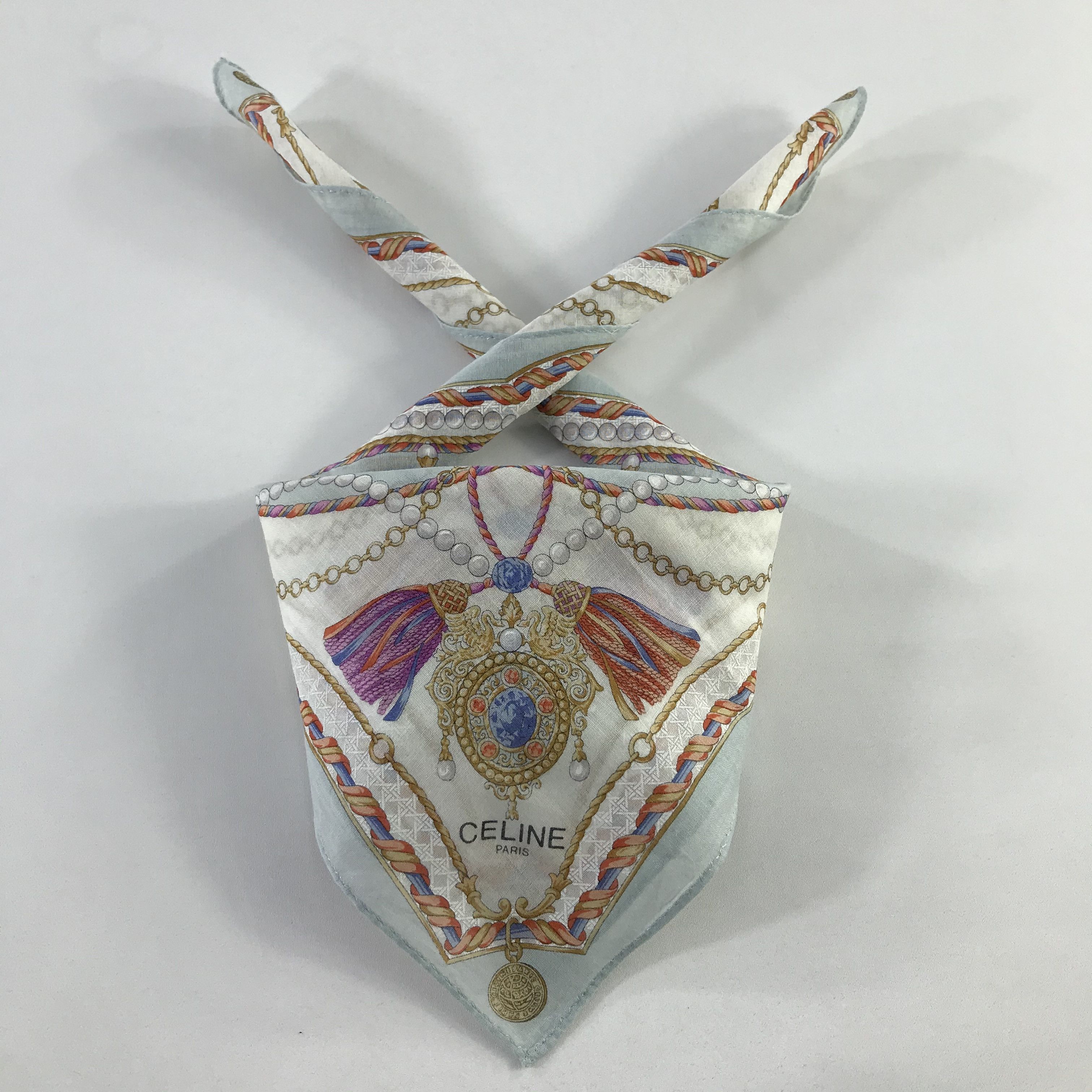 Celine × Vintage Celine Bandana / Handkerchief / Neckerchief - S729 Size ONE SIZE - 3 Thumbnail