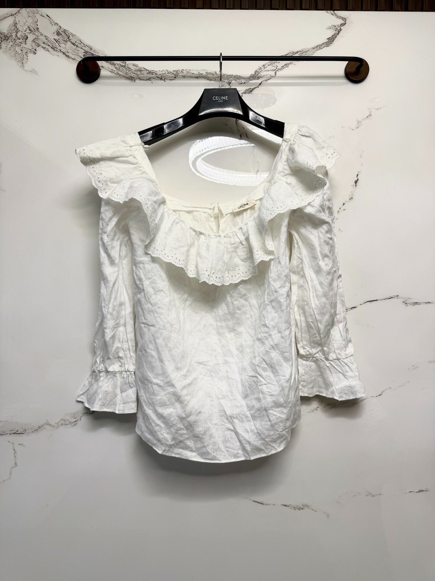 Celine Celine Off-the-Shoulder Shirt Size S / US 4 / IT 40 - 1 Thumbnail
