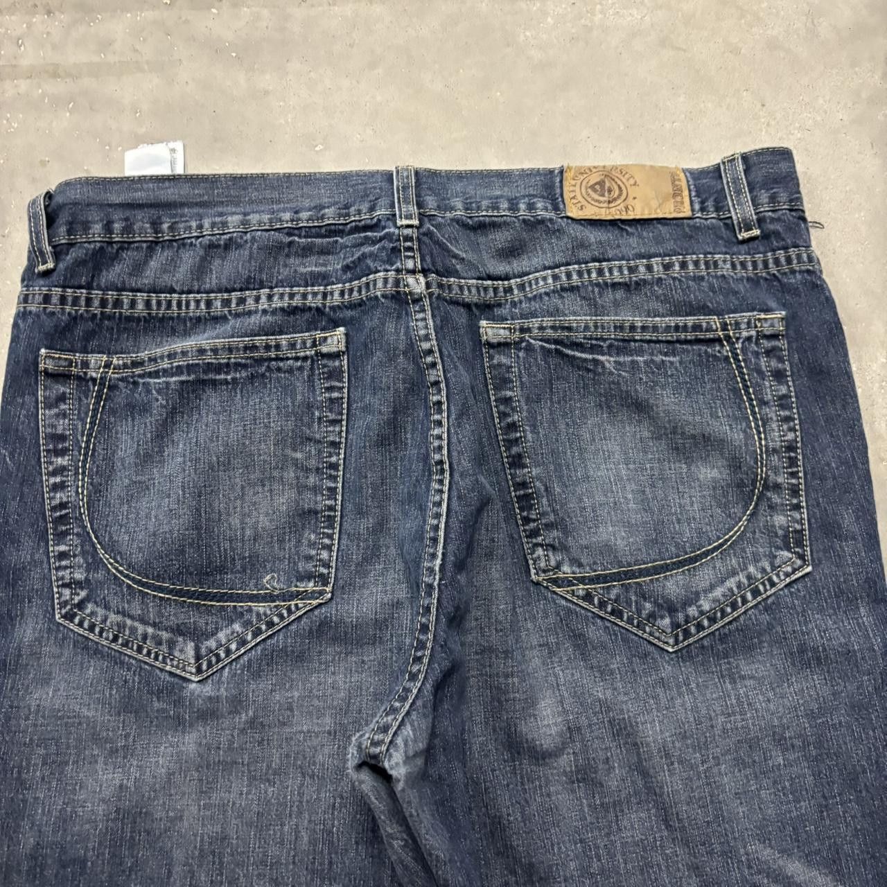 Japanese Brand × Vintage Crazy Vintage Y2K/2000s Grunge Dark Wash Denim Jeans! Size US 36 / EU 52 - 7 Thumbnail