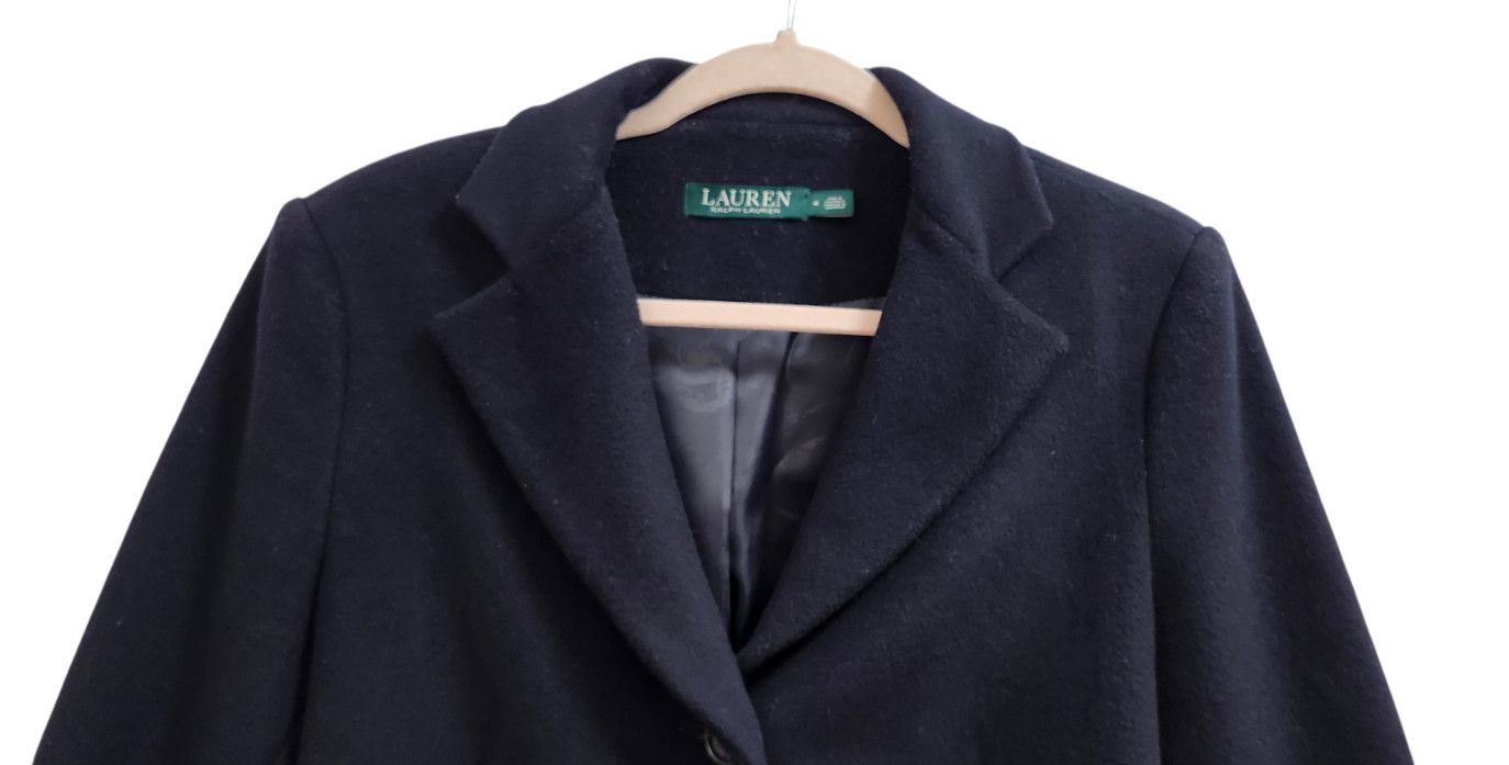 Lauren Ralph Lauren Lauren Ralph Lauren Navy Wool Blend Coat Tailored Jacket Size S / US 4 / IT 40 - 3 Thumbnail