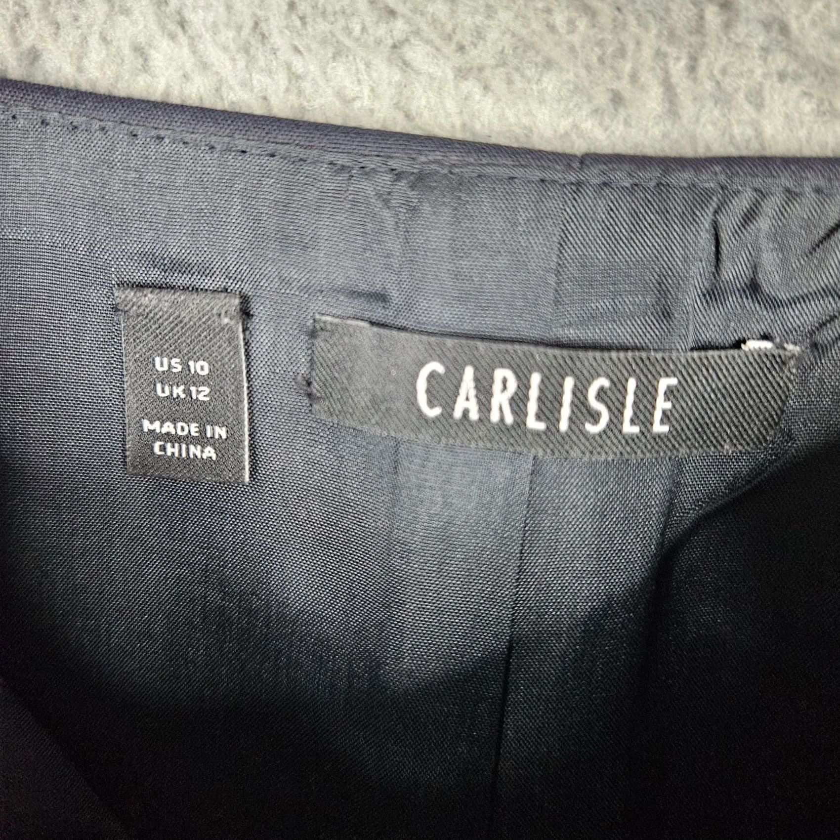 Vintage Carlisle Women's Gray Straight Pencil Skirt Size 10, Short, All Seasons, Dry Clean Only, Button Accent, Zip Closure Size 32" / US 10 / IT 46 - 5 Thumbnail