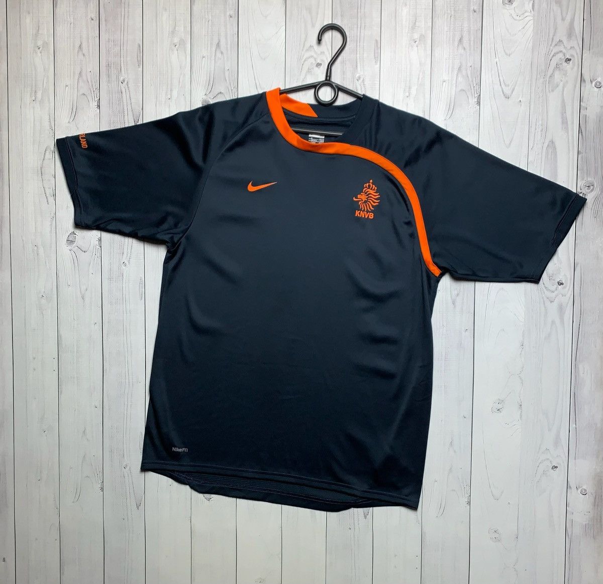 Nike × Vintage Vintage Nike Nederland Soccer Jersey Holland navy away rare Size US M / EU 48-50 / 2 - 1 Thumbnail