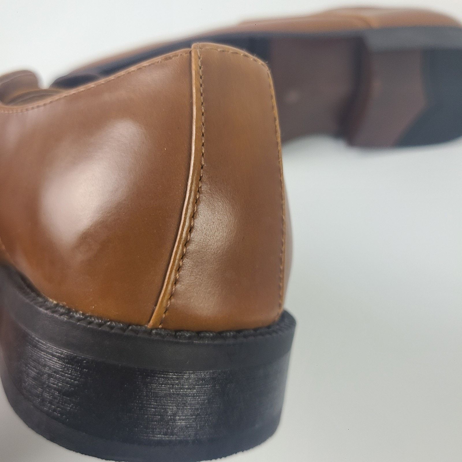 J Ferrar Mens JF J Ferrar Kent Brown Size 11M Oxford Dress Shoes Size US 11 / EU 44 - 7 Thumbnail