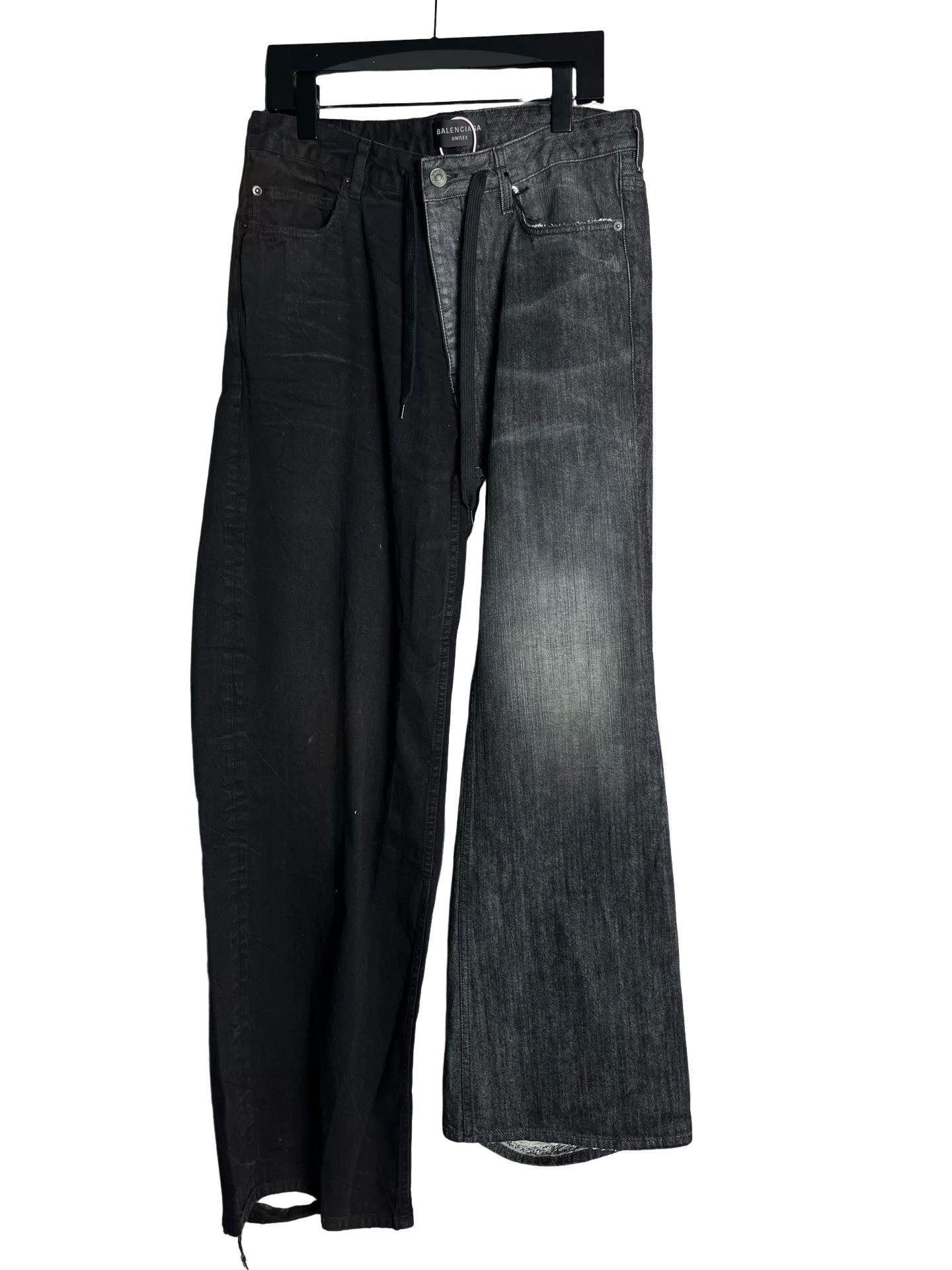 Balenciaga Balenciaga Spliced Two-Tone Denim Jeans S Size US 30 / EU 46 - 1 Thumbnail