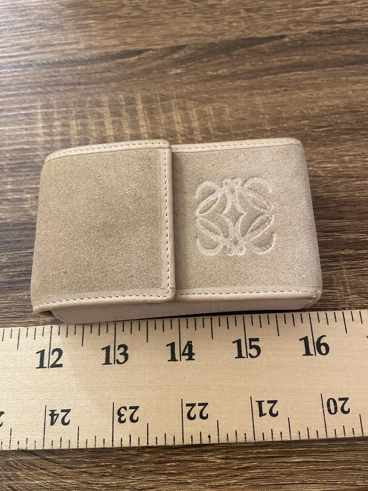 Loewe Loewe beige tan suede leather cigarette case pouch, smudge Size ONE SIZE - 12 Thumbnail