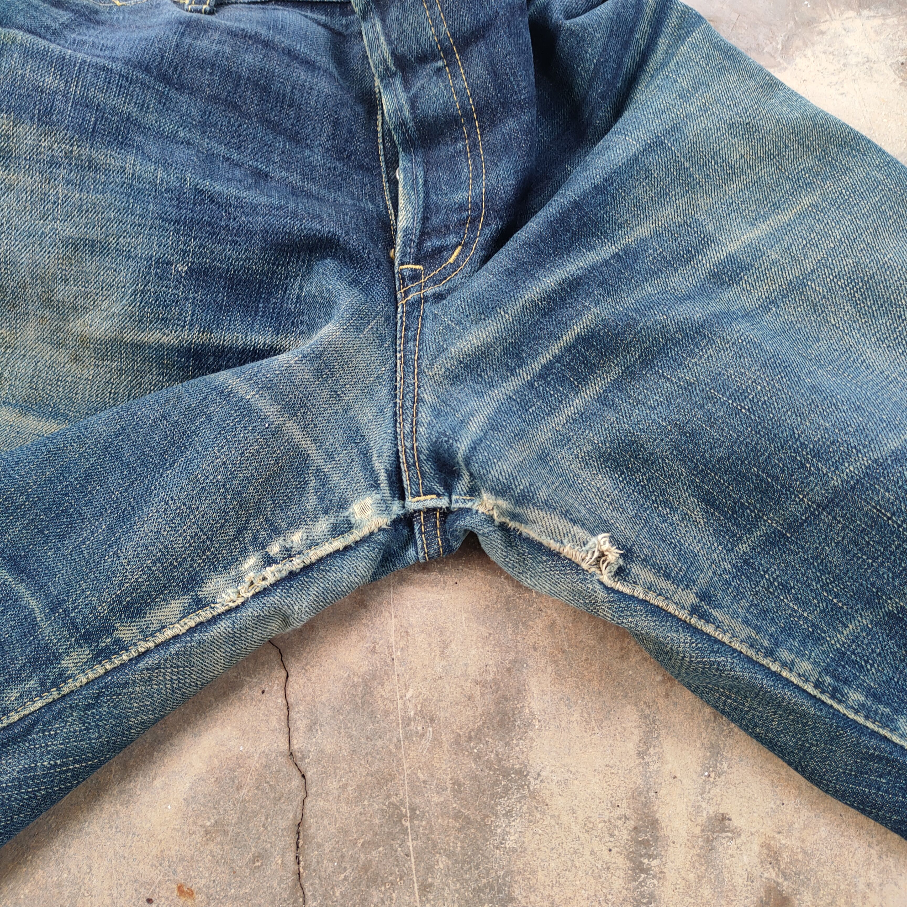 Rusty VTG JAPANESE SELVEDGE RUSTY RIPPED FADED JEANS DENIM PANTS Size US 36 / EU 52 - 19 Thumbnail