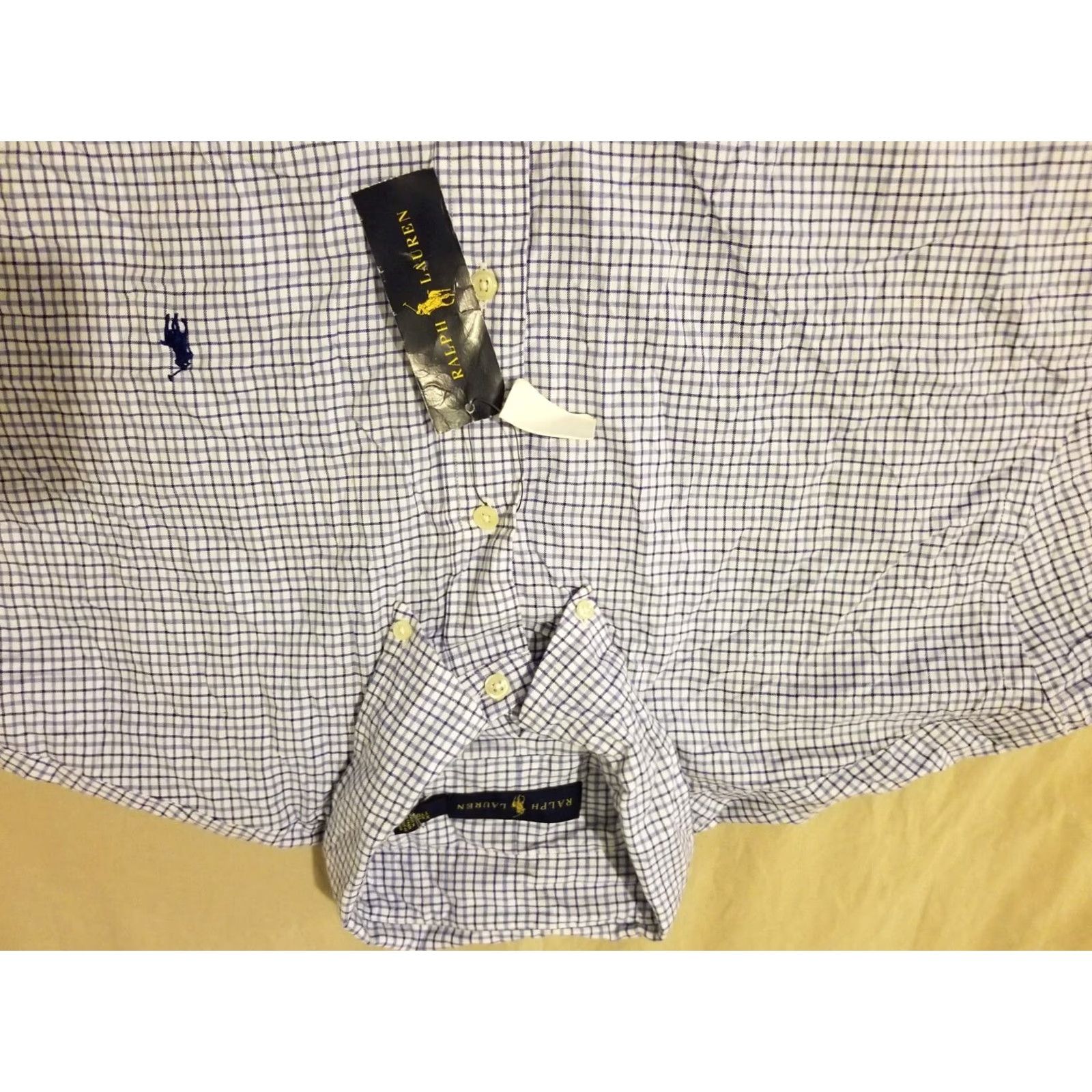 Polo Ralph Lauren Polo Ralph Lauren Dress Shirt Mens 2XL Blue Button Cotton Shirt Size 48R - 2 Thumbnail