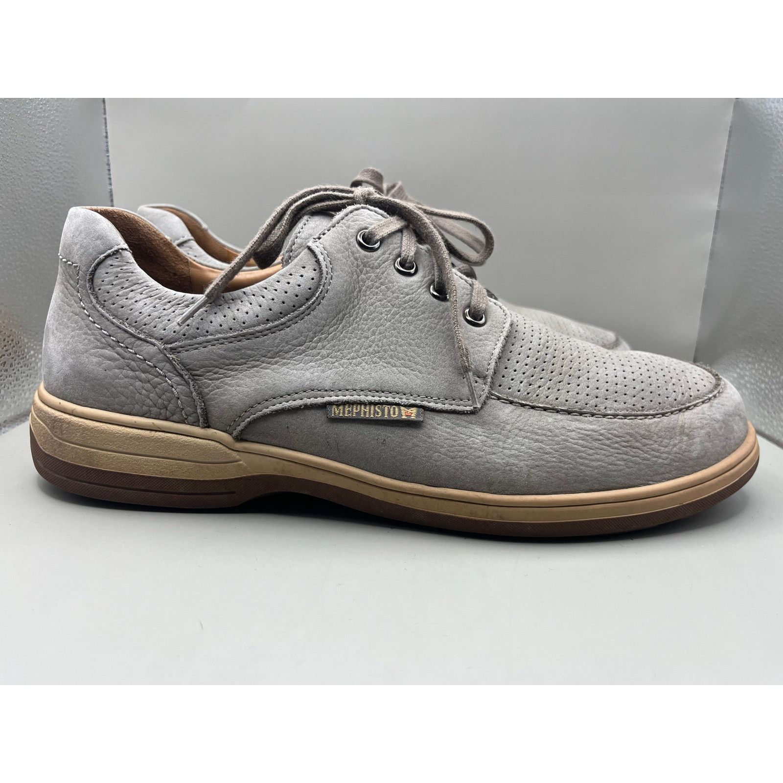Mephisto Mephisto Douk Pouf Lace up leather Shoes Gray Men’s Size 9 Size US 9 / EU 42 - 2 Thumbnail