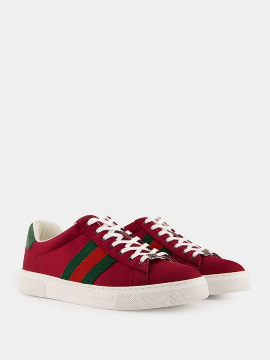 Gucci o1mt1gz0925 Ace Sneakers in Burgundy Size US 11 / EU 44 - 4 Thumbnail