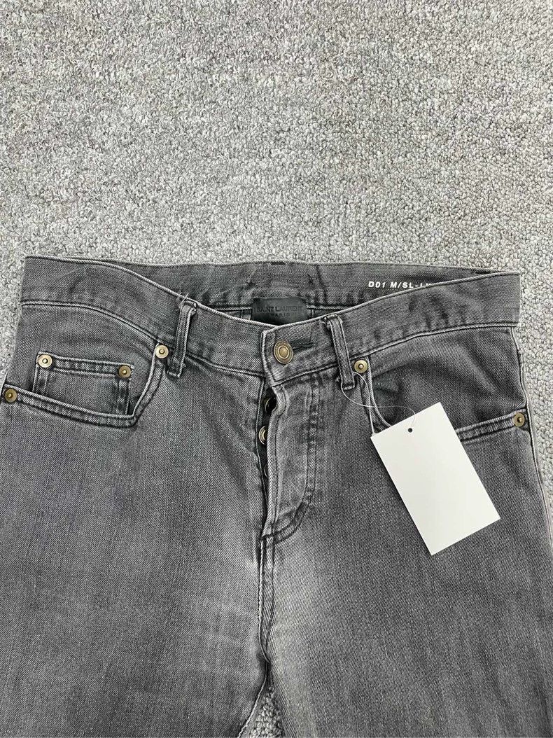 Saint Laurent Paris Saint Laurent Paris Grey old knife cut jeans Size US 29 - 5 Thumbnail