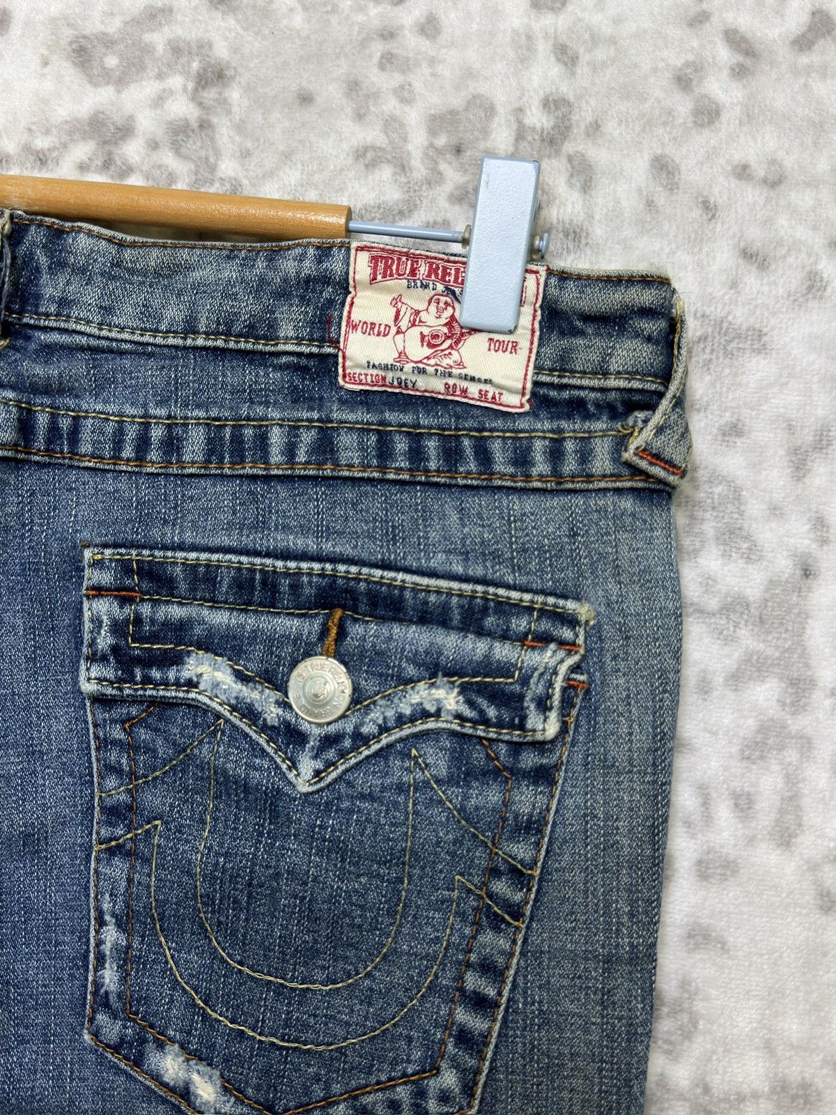 True Religion Flared True Religion Joey Distressed Boot Cut Low Rise Denim Size US 30 / EU 46 - 12 Thumbnail
