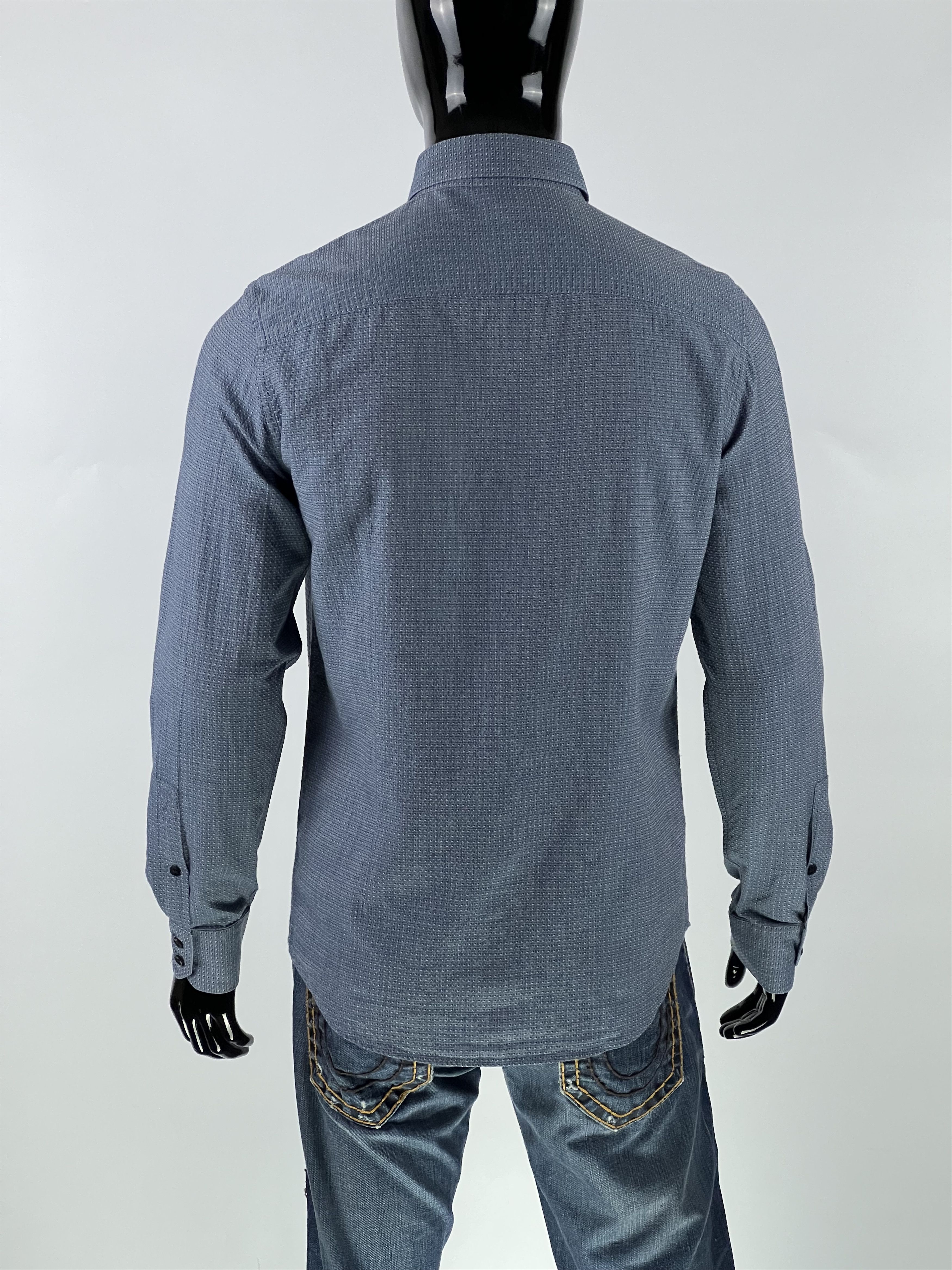 Versace Versace Collection Blue Cotton Button Up Shirt Size 16/41 Size US L / EU 52-54 / 3 - 2 Thumbnail