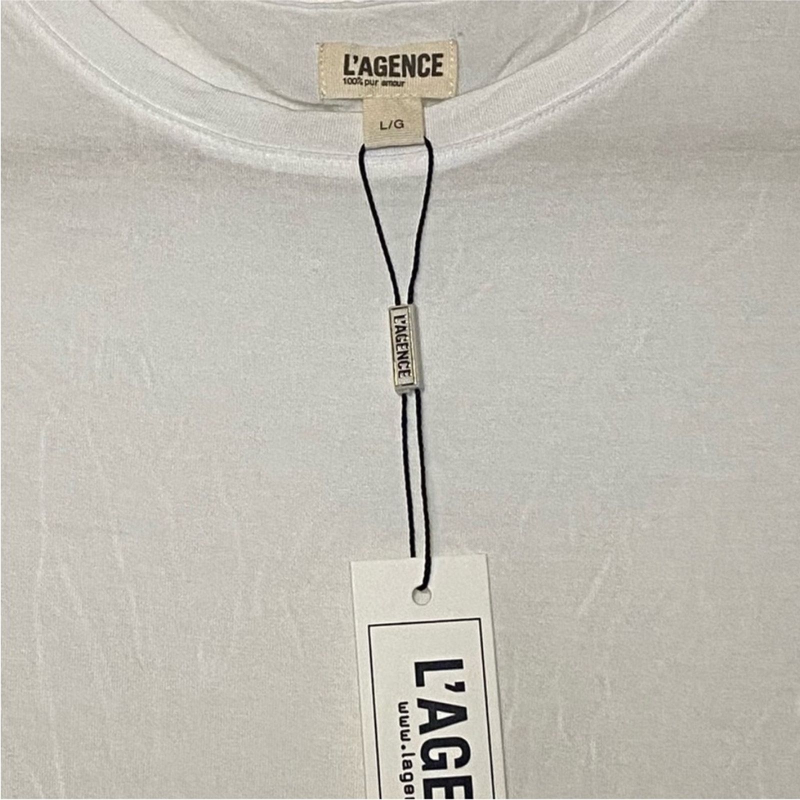 L'AGENCE NWT L'AGENCE $120 White Short Sleeve Tee size Large Size L / US 10 / IT 46 - 7 Thumbnail