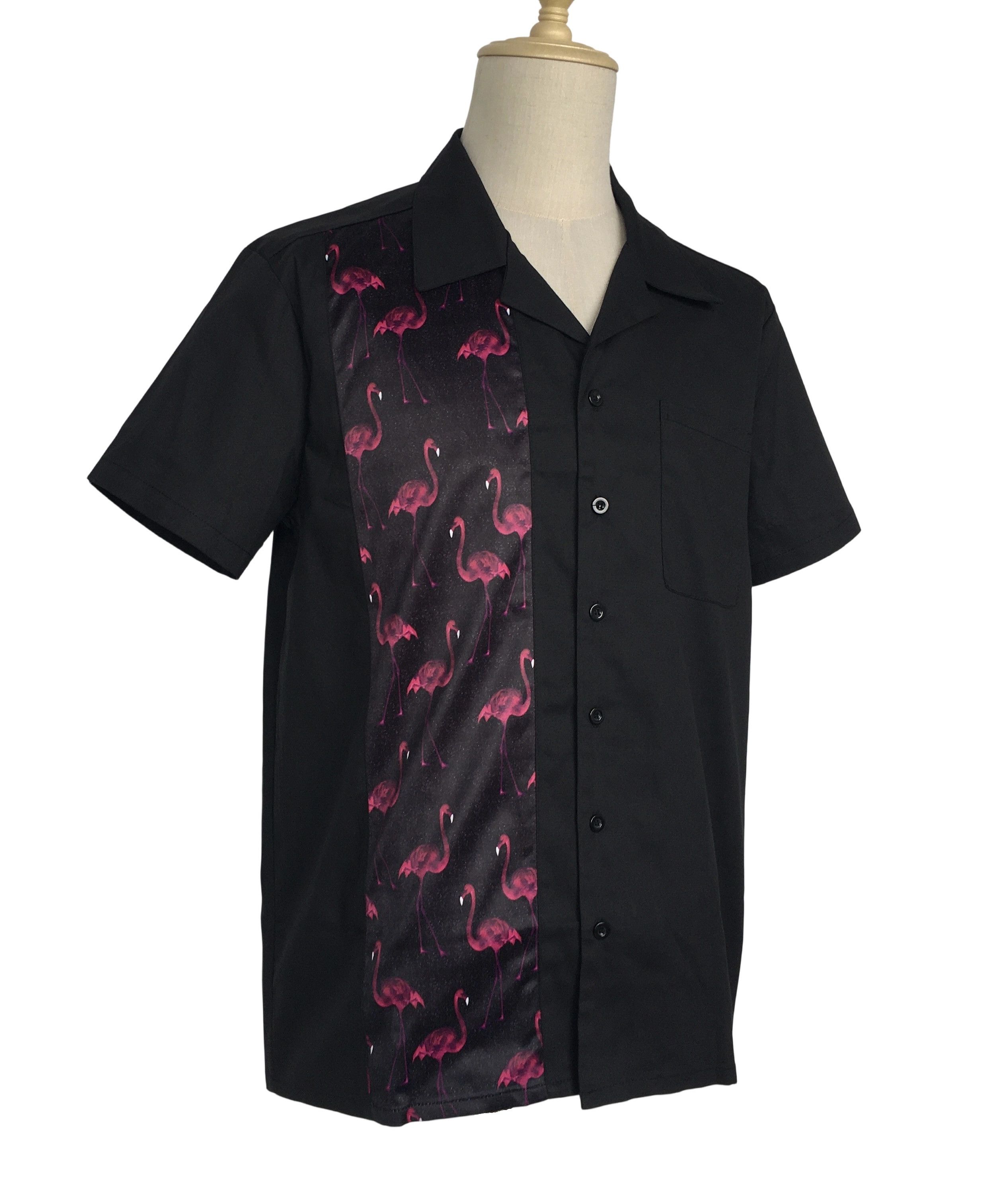 Other Black Casual Bowling Shirts Flamingo Panel Vintage Style Size US L / EU 52-54 / 3 - 2 Thumbnail