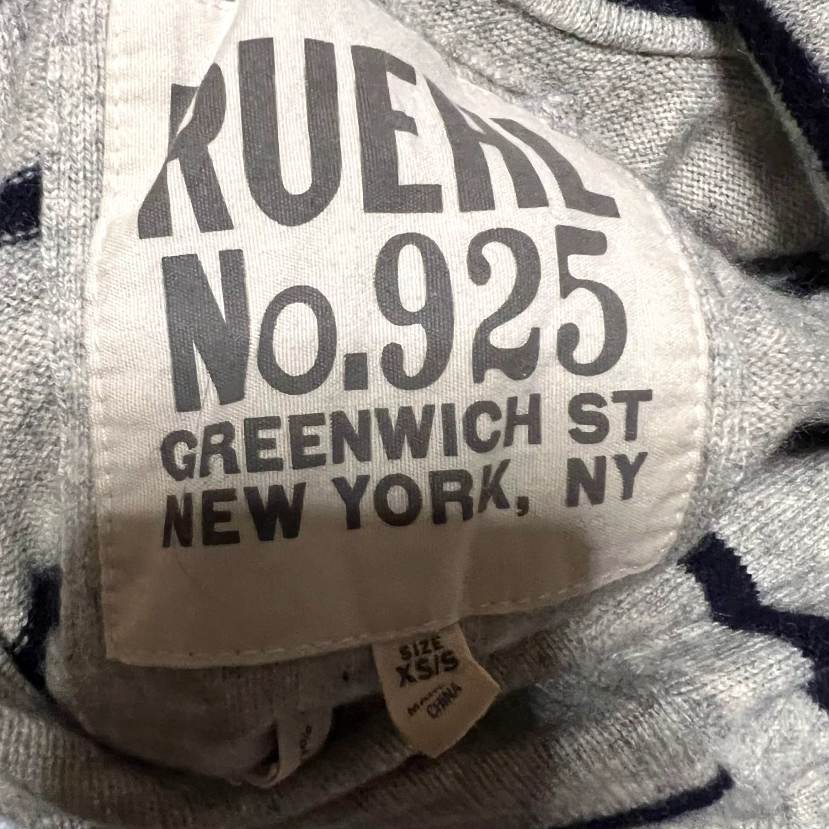 Vintage Ruehl No. 925 Sweater Cardigan Womens Small Grey Stripe Long Hooded S Regular Womens Size S / US 4 / IT 40 - 7 Thumbnail