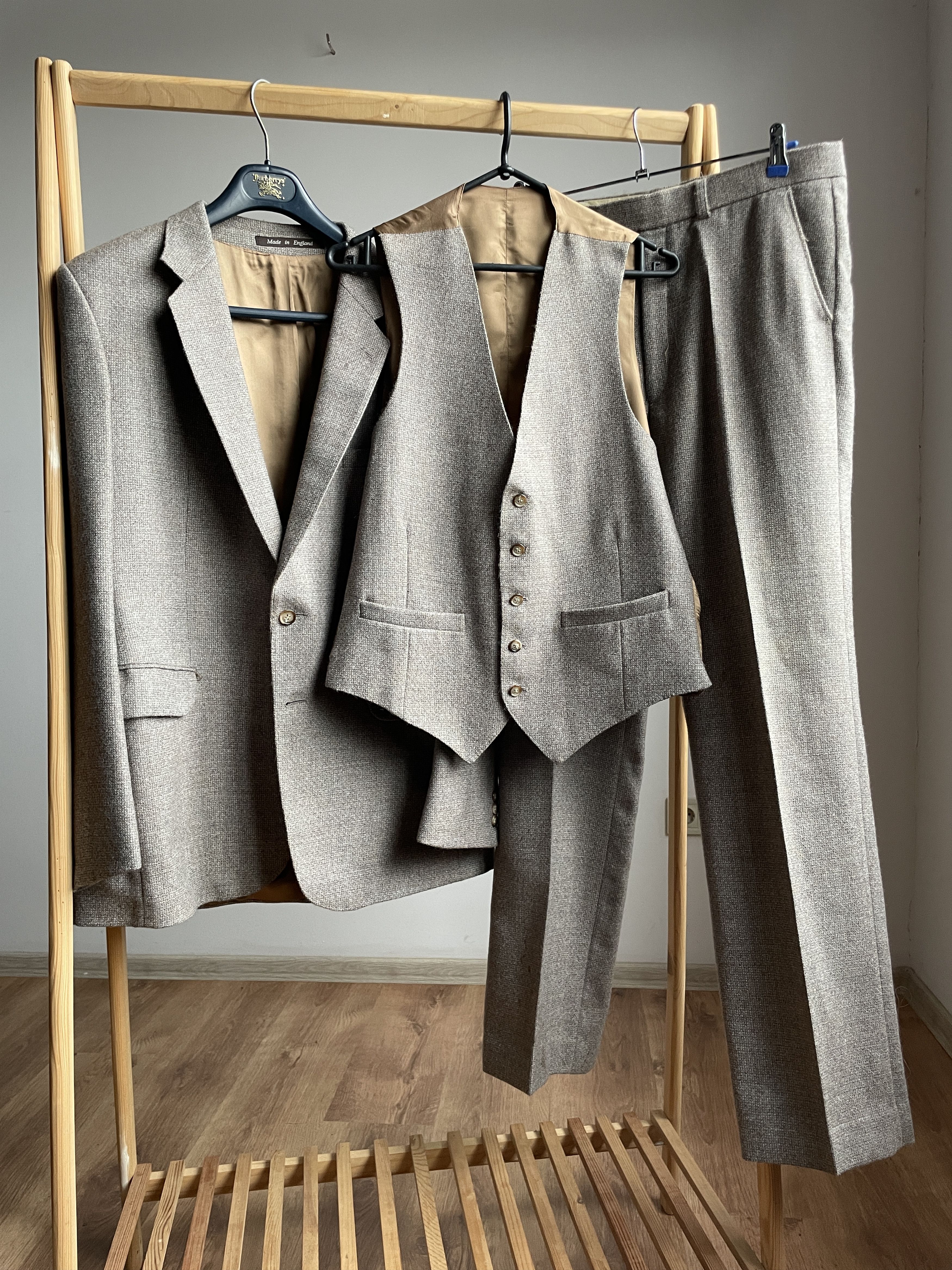 Burton Vintage 60's 70's 3 Piece Tweed Suit