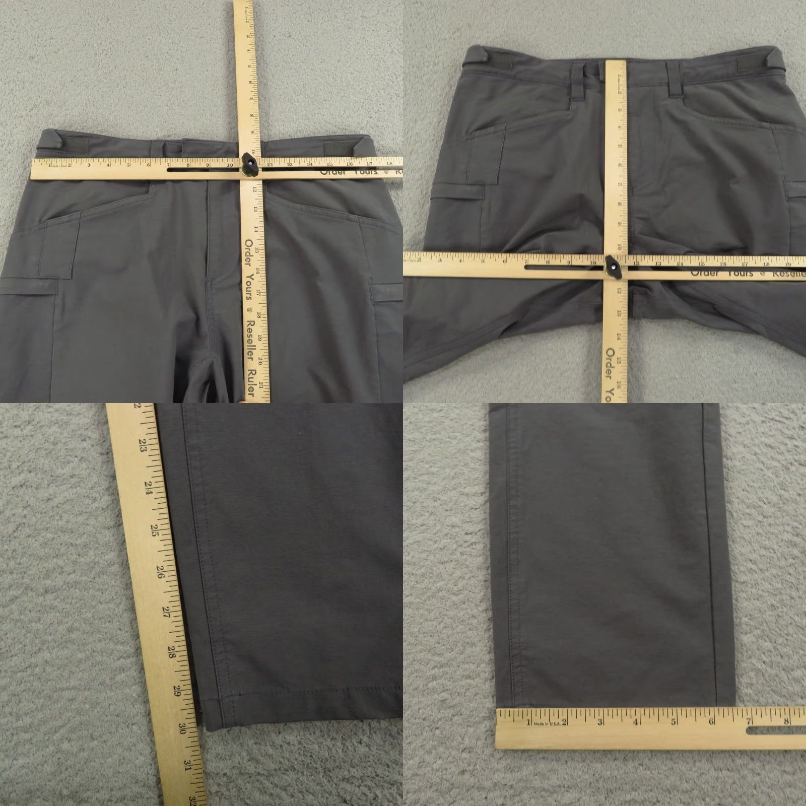 Ten Thousand Ten Thousand Pants Mens 34x30 Chino Straight Slim Fit Charcoal Grey Size US 34 / EU 50 - 8 Thumbnail