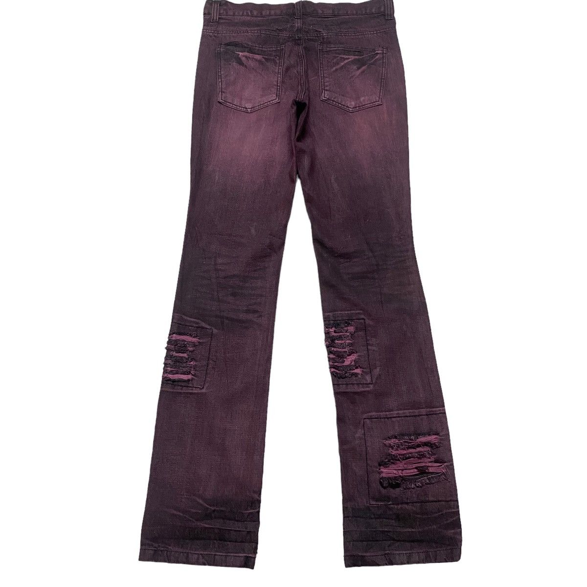 Japanese Brand Japanese Brand Saucy Cool Wine Red Distressed Jeans Size US 32 / EU 48 - 2 Thumbnail