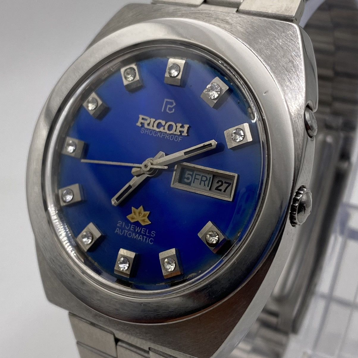 Vintage Vintage Ricoh Automatic Men’s Wristwatch Blue Dial Size 36 - 2 Thumbnail